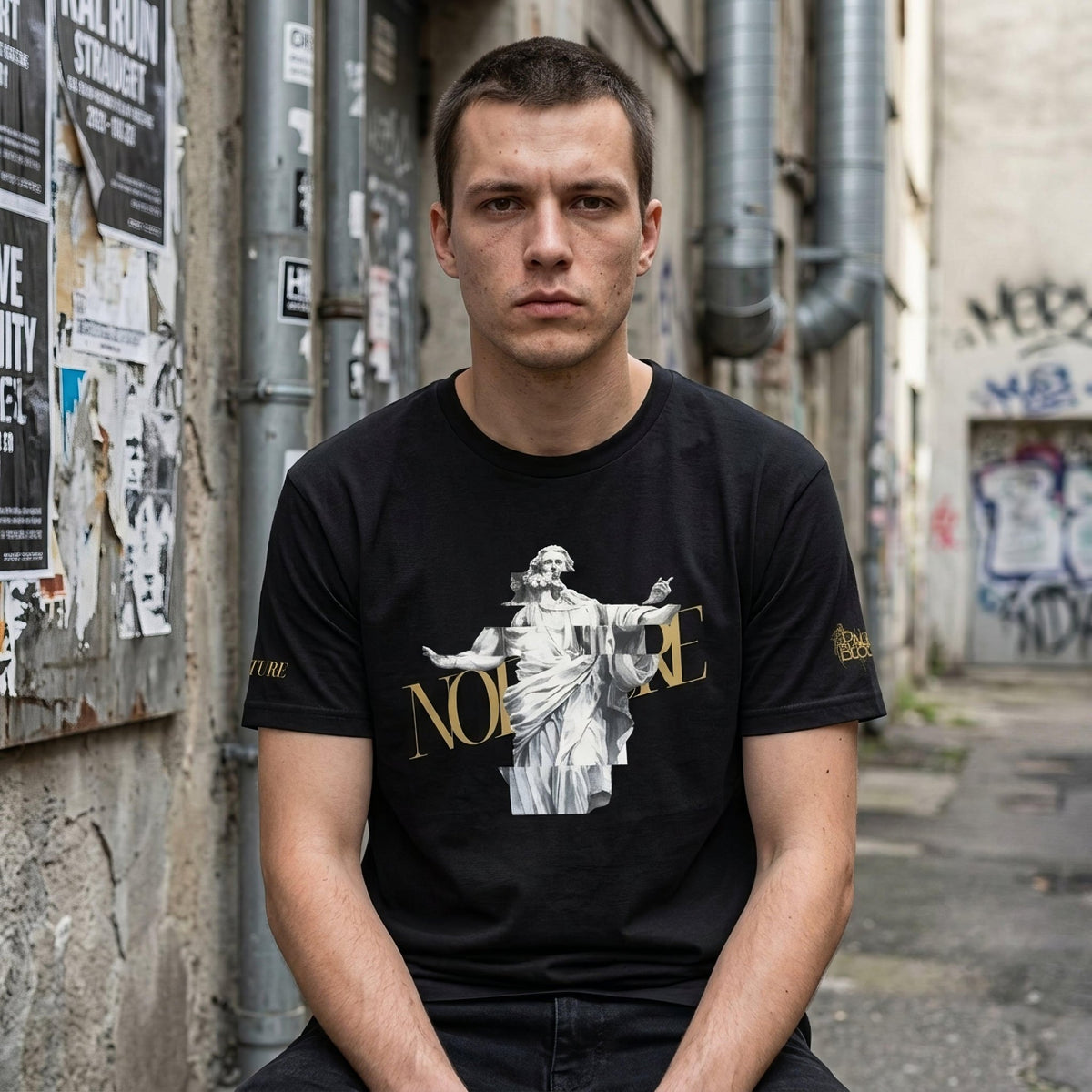 Glitched Prophet Black Metal Style Unisex T-Shirt - Pale Blood Store