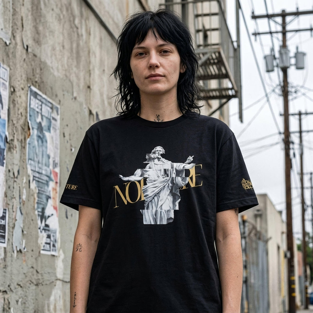 Glitched Prophet Black Metal Style Unisex T-Shirt - Pale Blood Store
