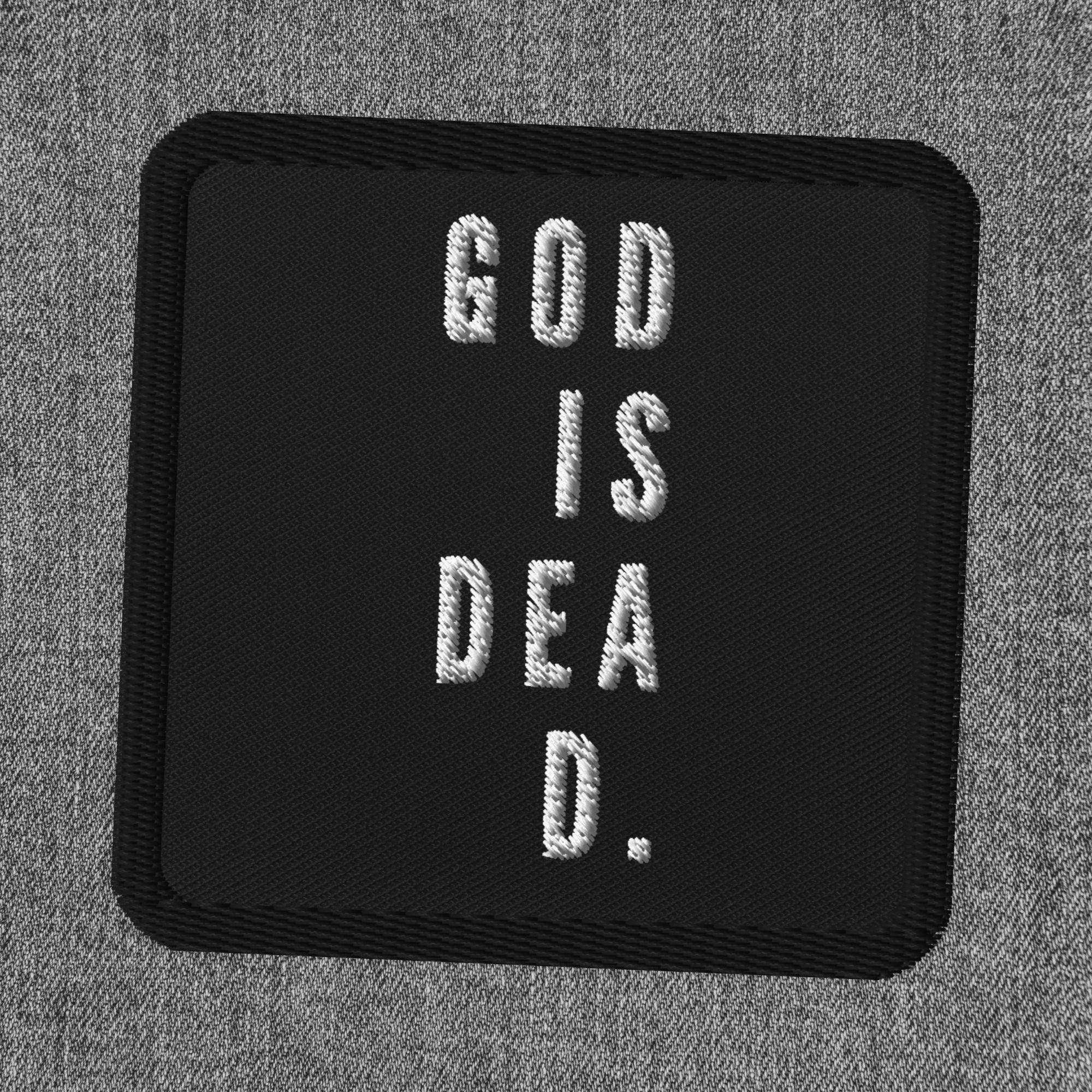 God is Dead Goth Minimalist Embroidered Patches - Pale Blood Store