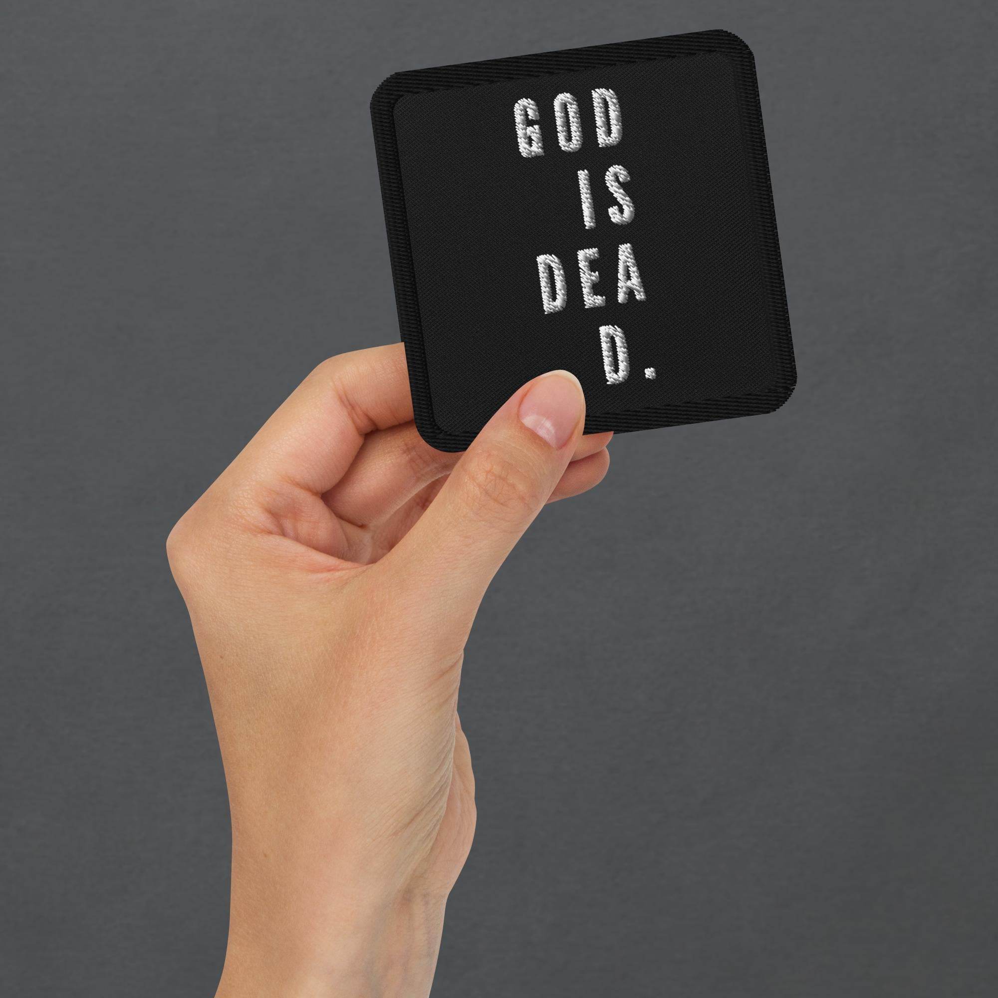 God is Dead Goth Minimalist Embroidered Patches - Pale Blood Store