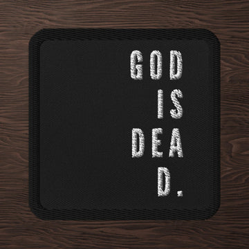 God is Dead Goth Minimalist Embroidered Patches - Pale Blood Store