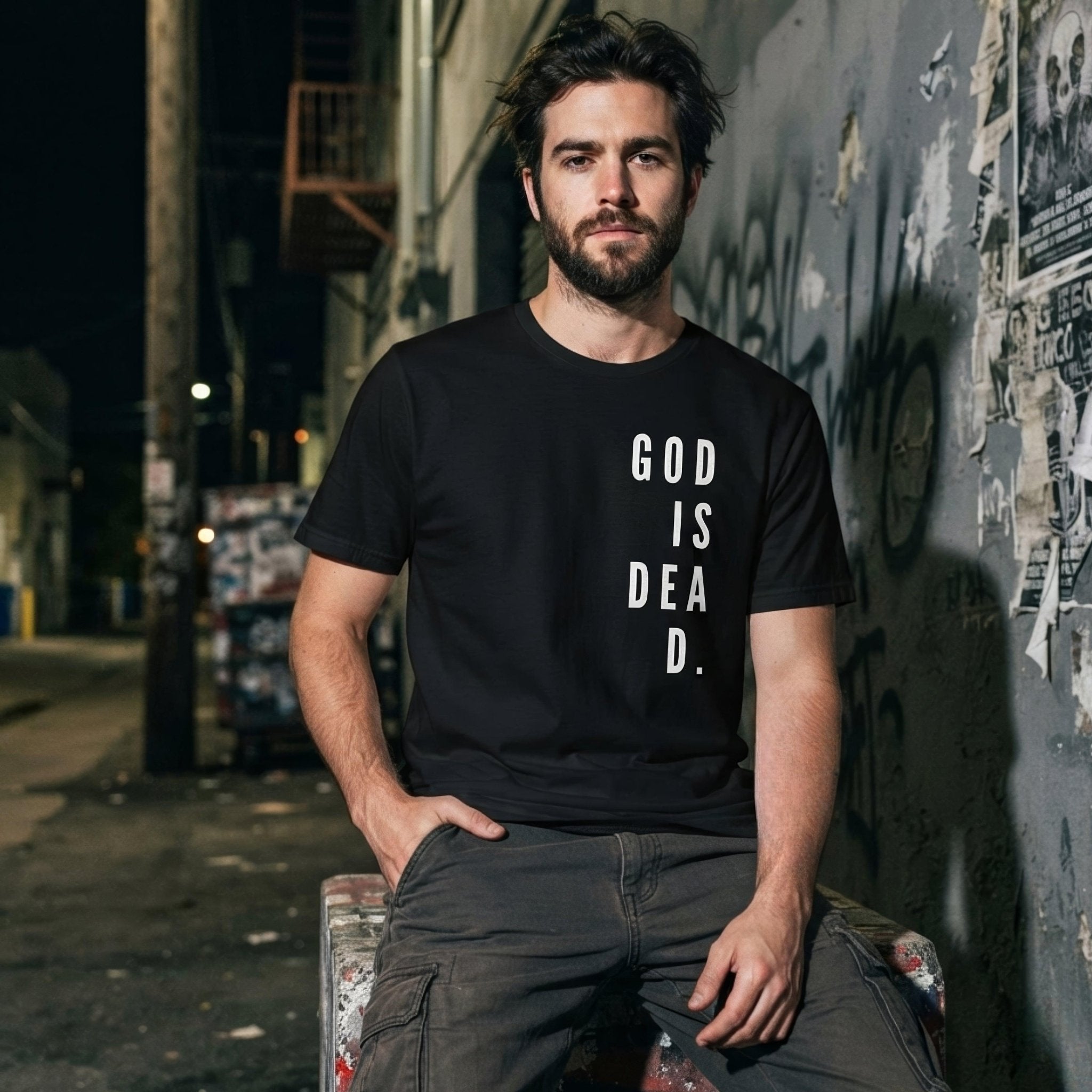 God is Dead Goth Minimalist Unisex T-Shirt - ["apparel","god is dead","men","t-shirt","tee","tshirt","unisex","women"] | Pale Blood Store