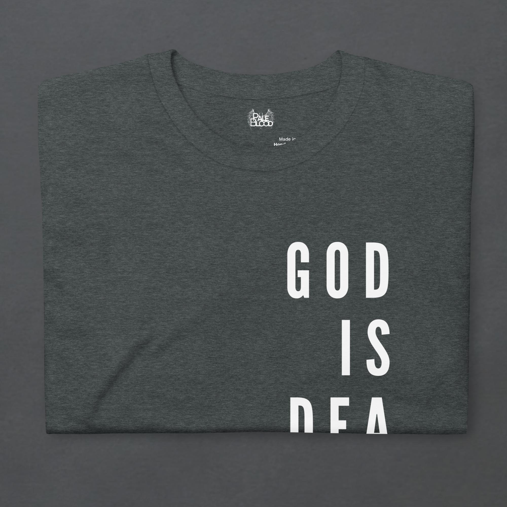 God is Dead Goth Minimalist Unisex T-Shirt - ["apparel","god is dead","men","t-shirt","tee","tshirt","unisex","women"] | Pale Blood Store