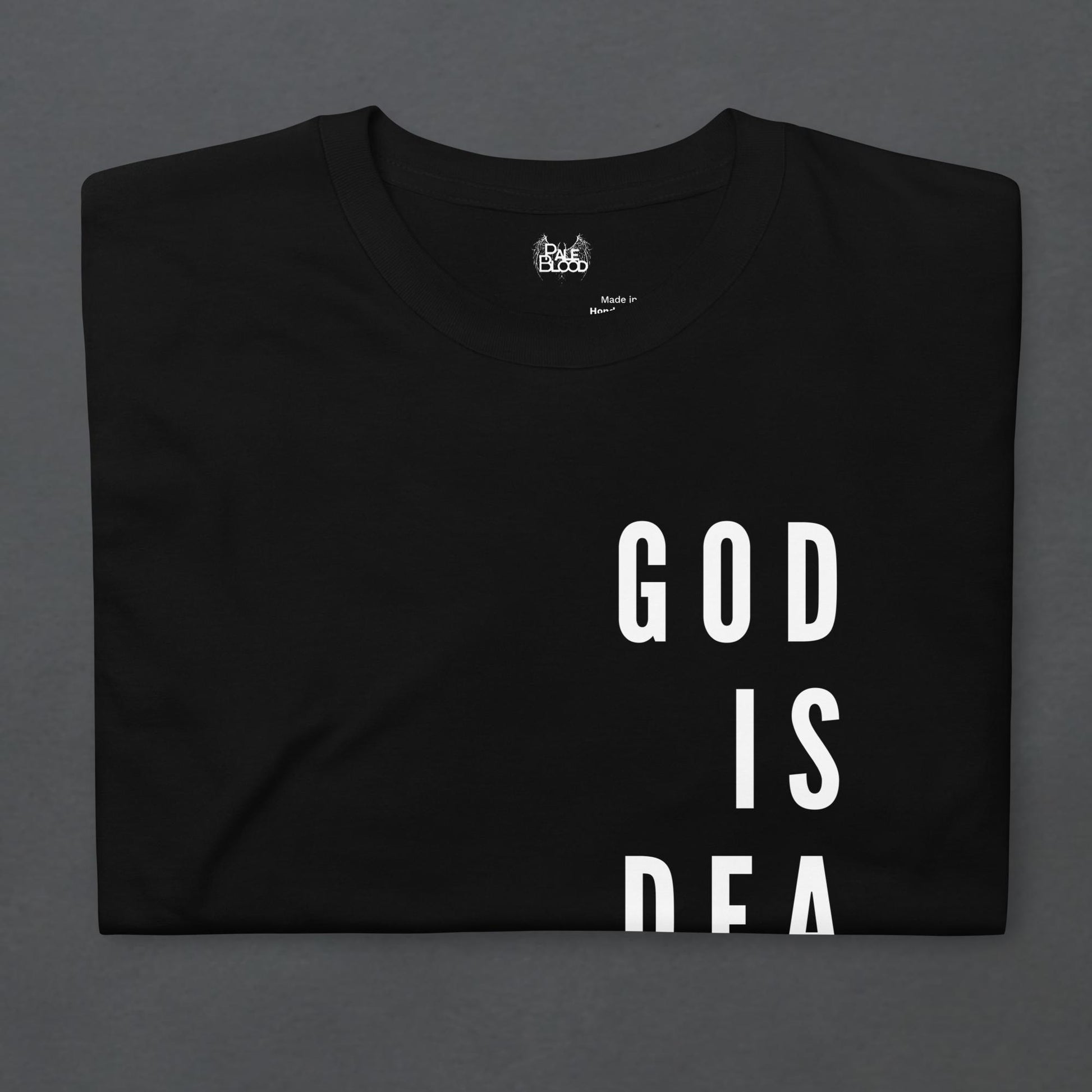 God is Dead Goth Minimalist Unisex T-Shirt - ["apparel","god is dead","men","t-shirt","tee","tshirt","unisex","women"] | Pale Blood Store