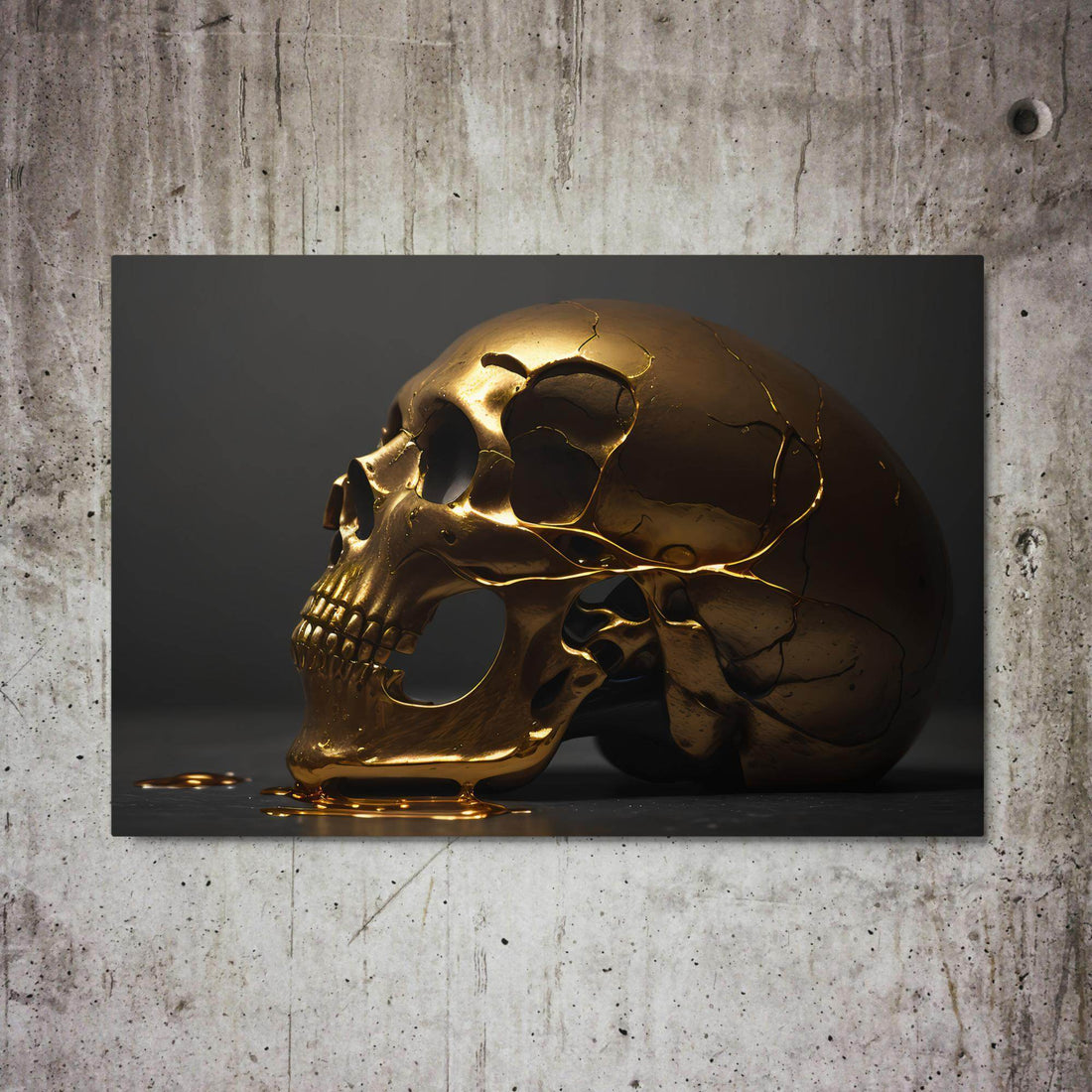 Golden Death Neo Goth Metal Prints - Pale Blood Store