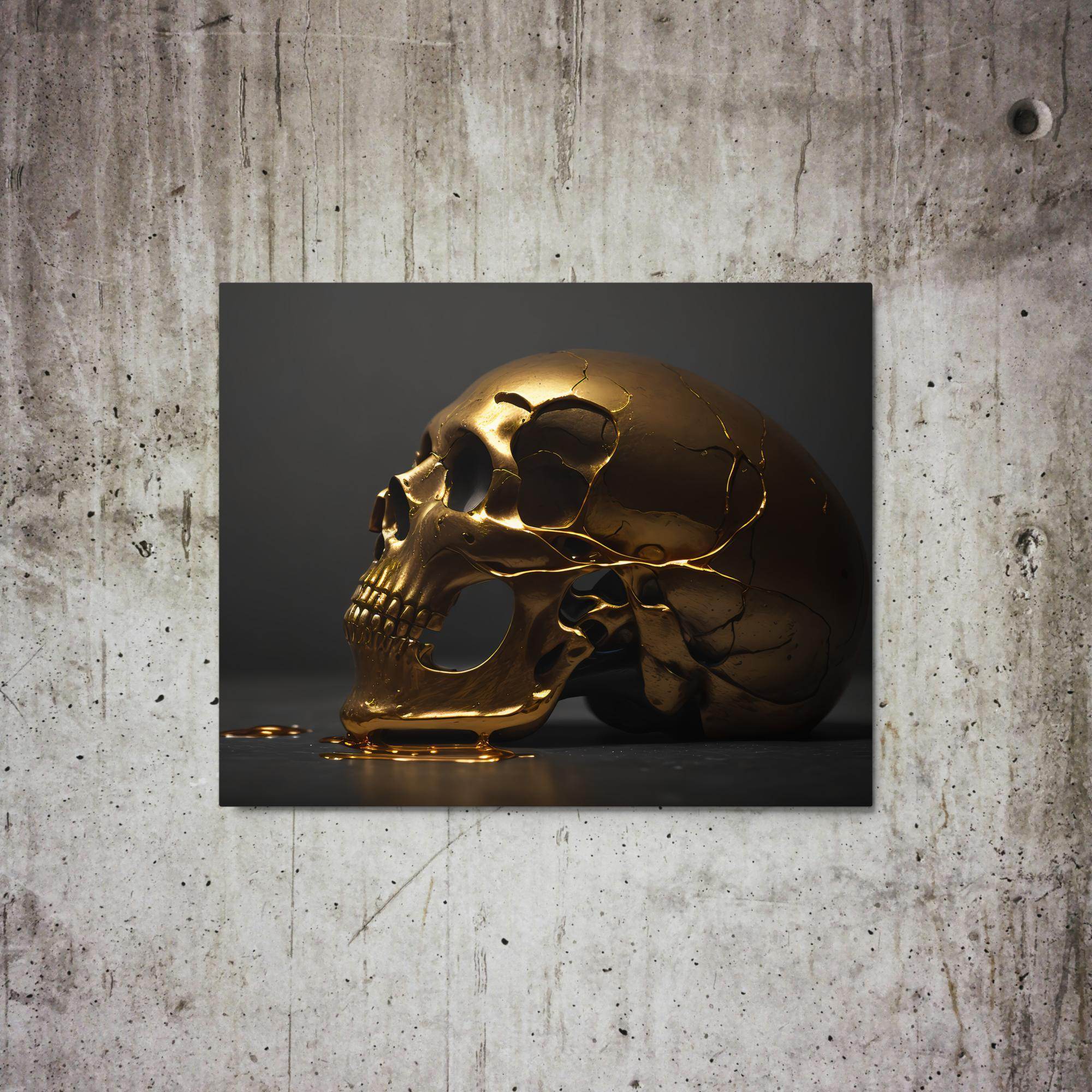 Golden Death Neo Goth Metal Prints - Pale Blood Store