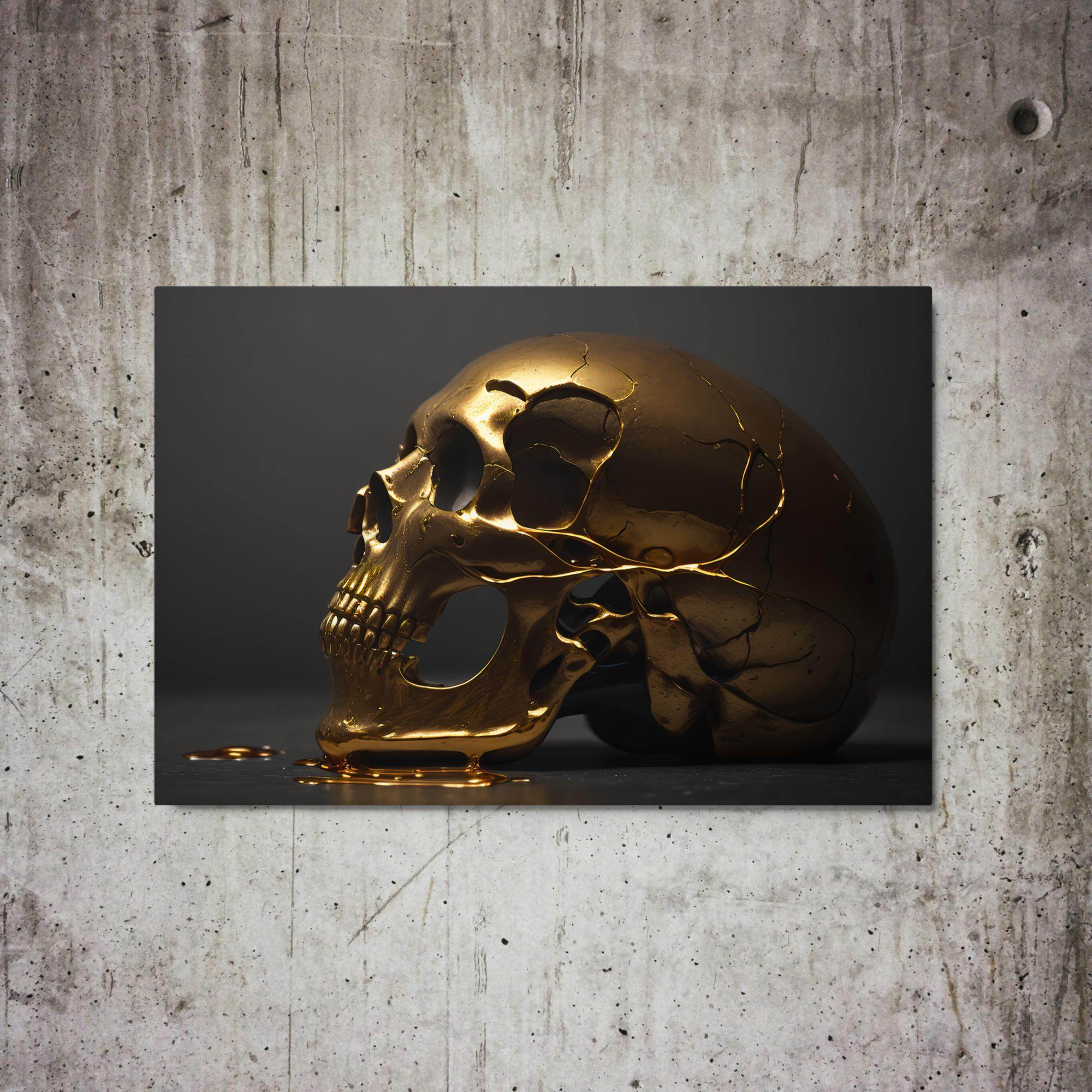 Golden Death Neo Goth Metal Prints - Pale Blood Store