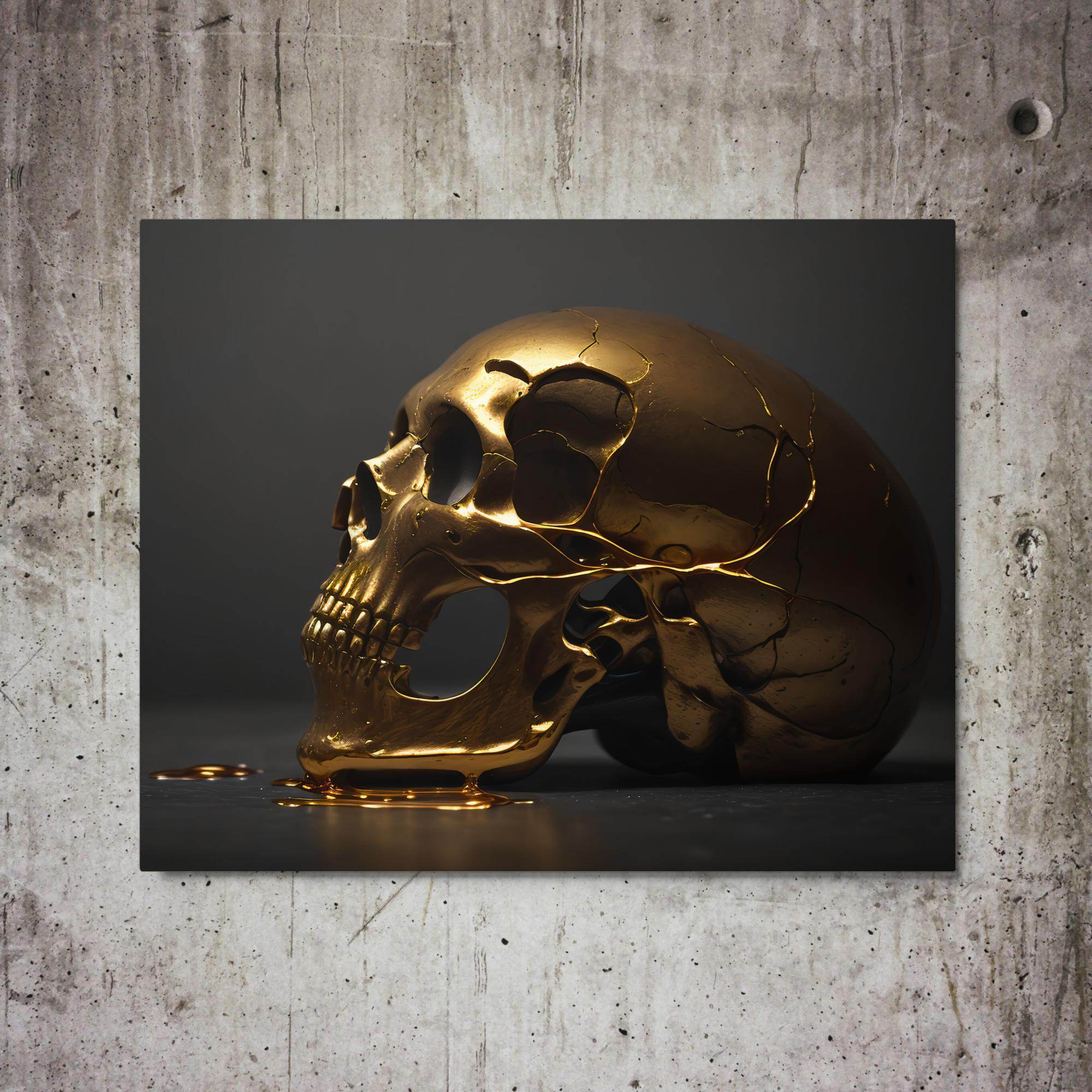 Golden Death Neo Goth Metal Prints - Pale Blood Store