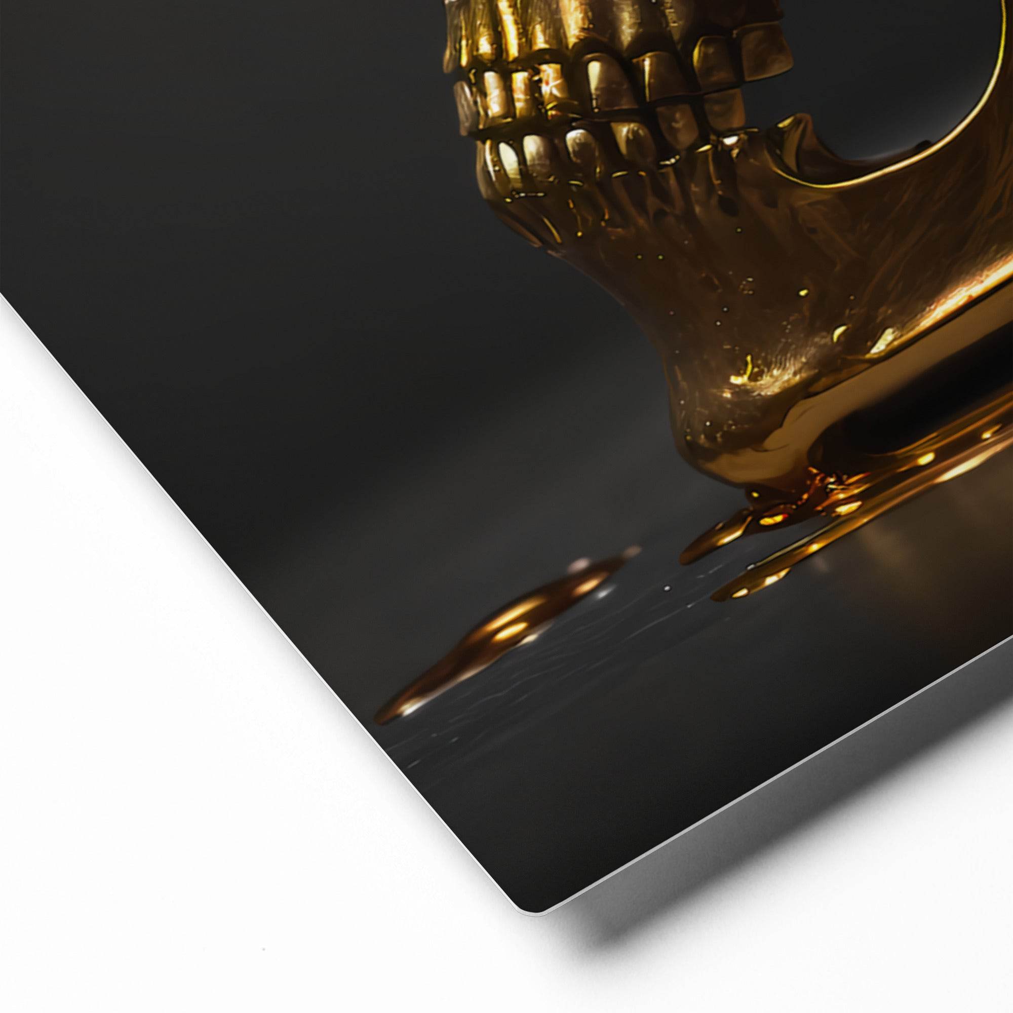 Golden Death Neo Goth Metal Prints - Pale Blood Store