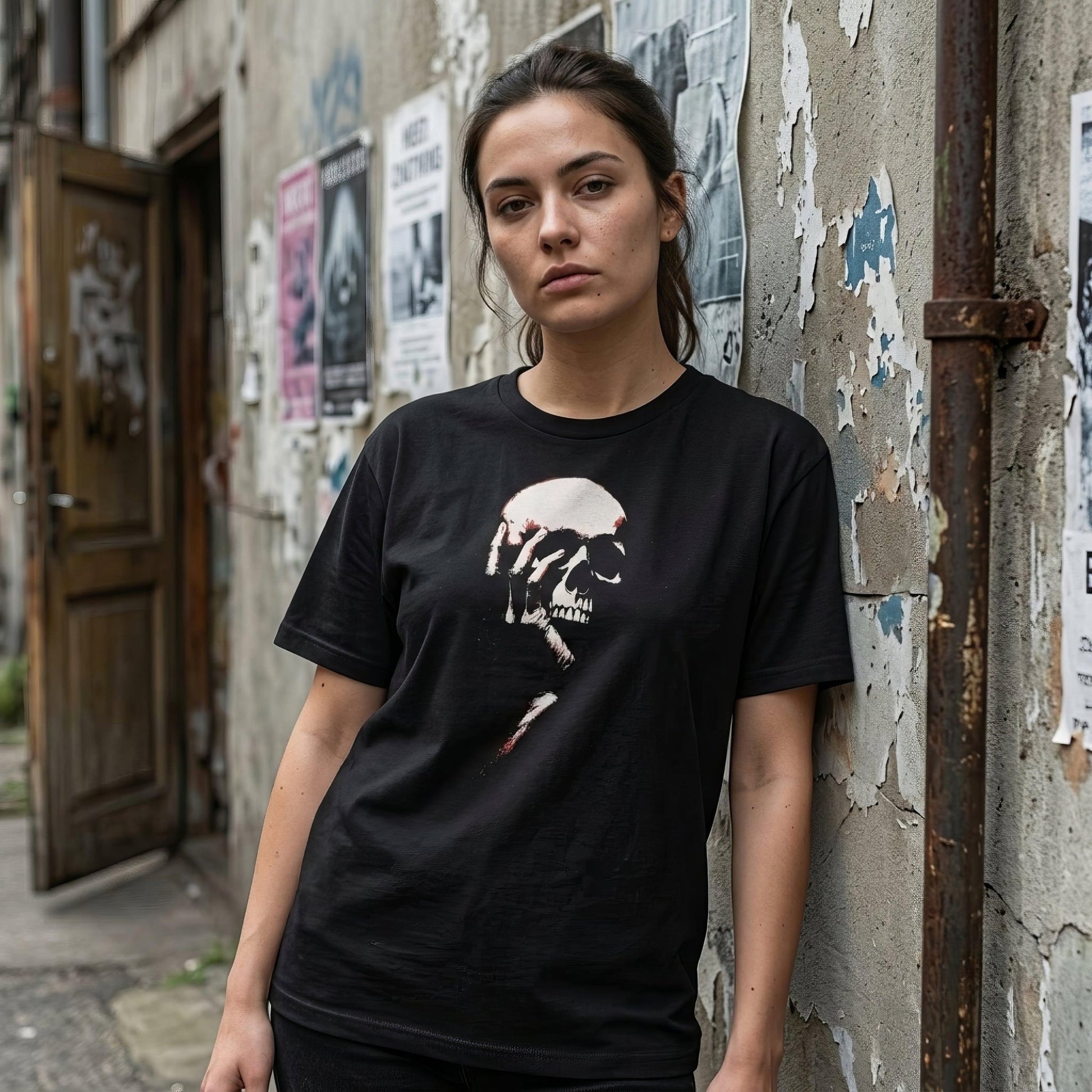 Handball Unisex T-Shirt - ["alternative fashion","dark aesthetic","Gothic clothing","horror T-shirt design","men","skeleton graphic tee.","skull art","t shirt","tee","unisex","women"] | Pale Blood Store
