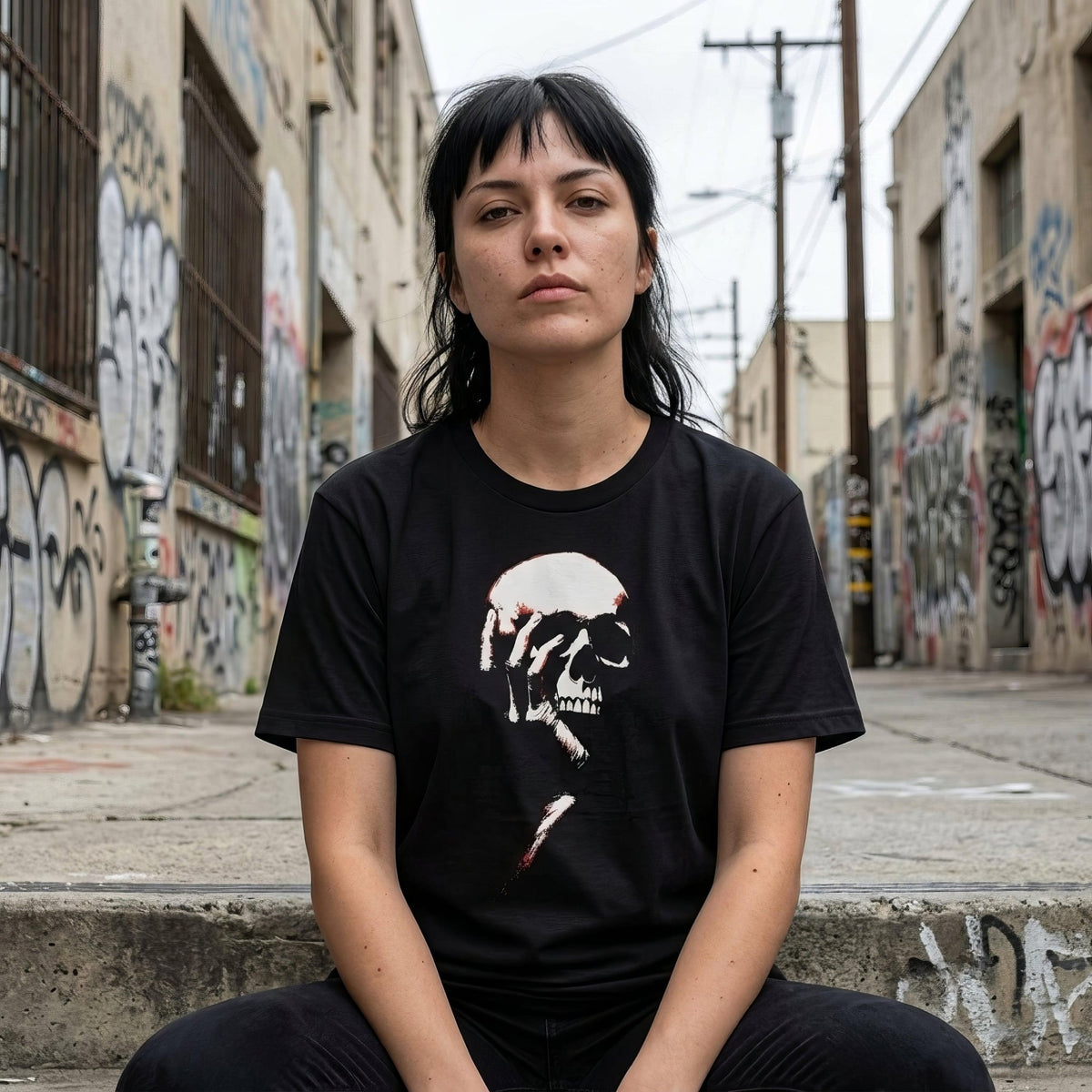 Handball Unisex T-Shirt - ["alternative fashion","dark aesthetic","Gothic clothing","horror T-shirt design","men","skeleton graphic tee.","skull art","t shirt","tee","unisex","women"] | Pale Blood Store