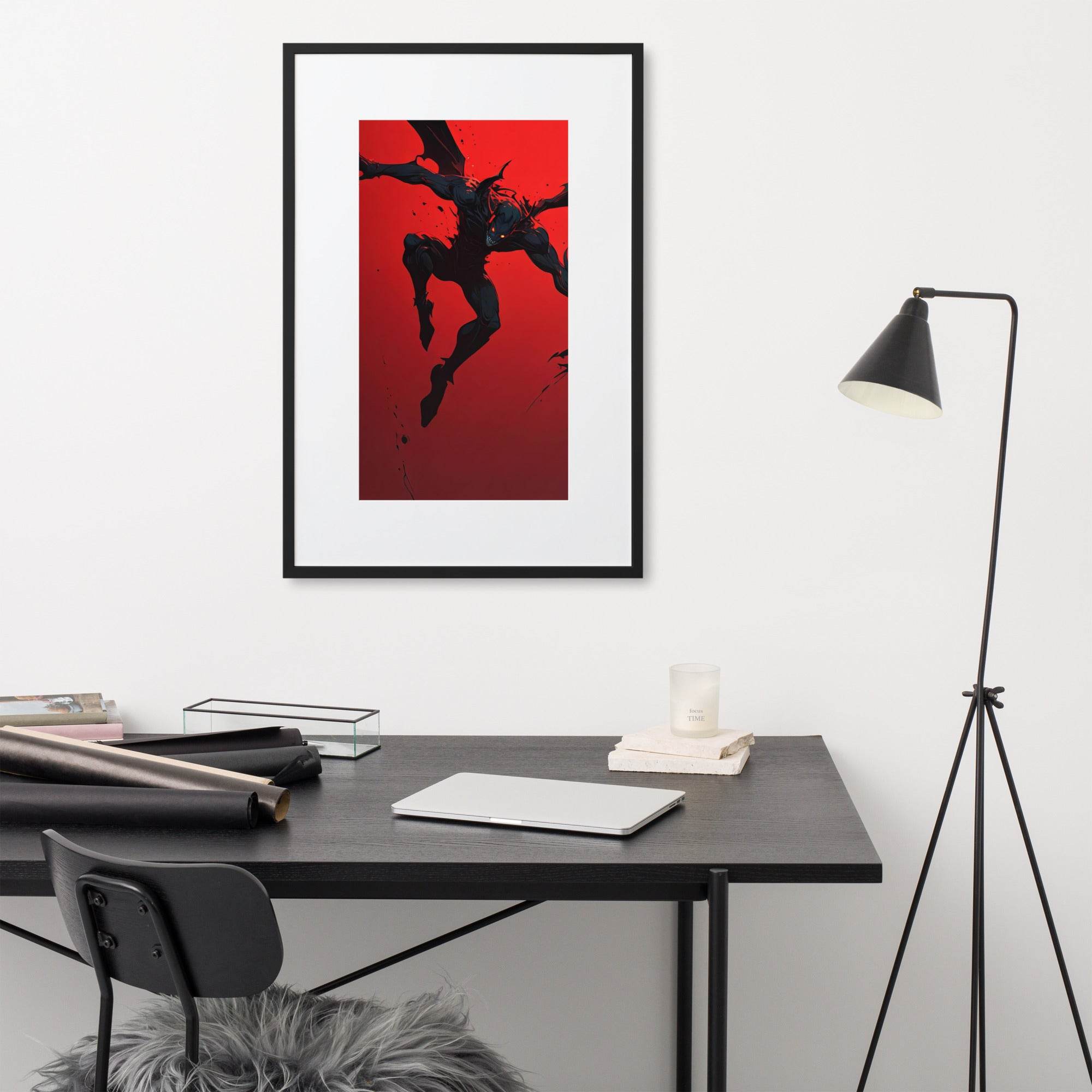 Hell's Herald Neo Goth Framed Poster With Mat - Pale Blood Store