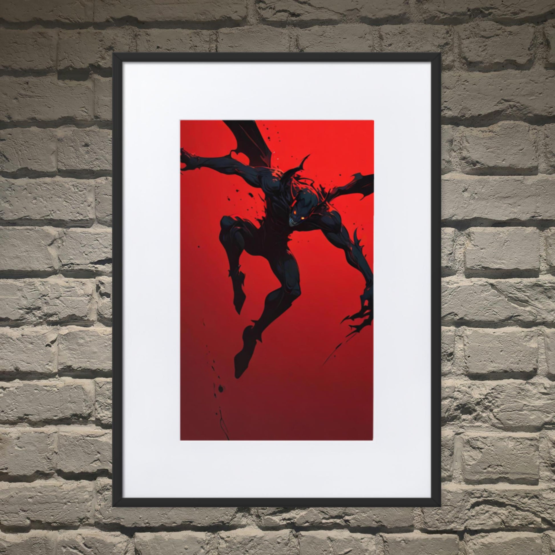 Hell's Herald Neo Goth Matte Paper Framed Poster With Mat - Pale Blood Store