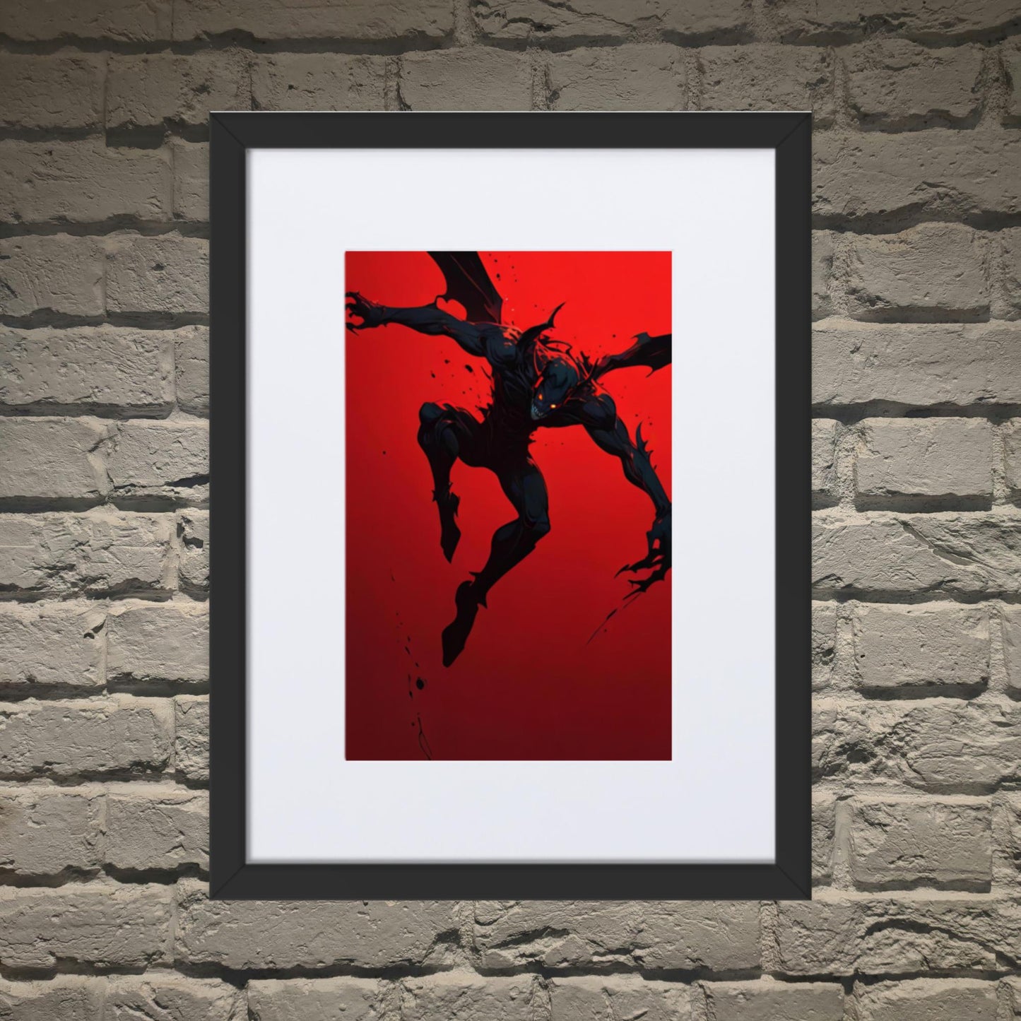 Hell's Herald Neo Goth Matte Paper Framed Poster With Mat - Pale Blood Store