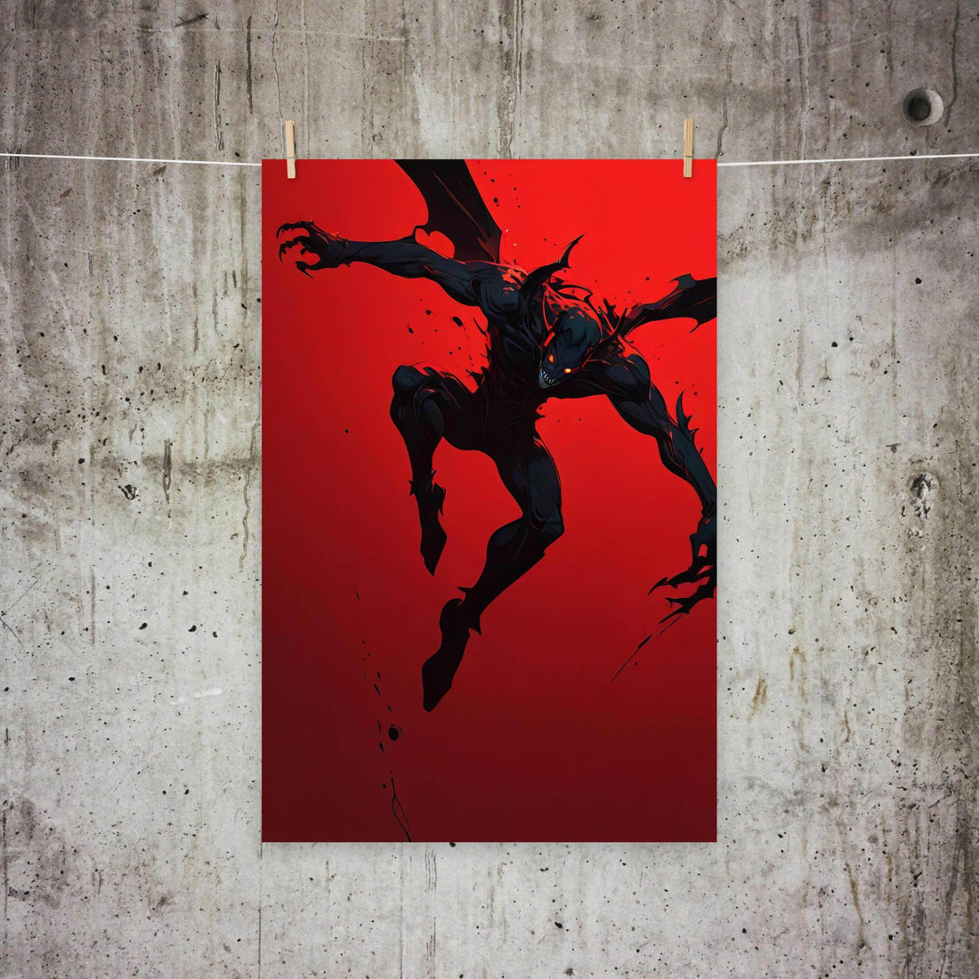 Hell's Herald Neo Goth Poster - ["anime","dark","decor","demon","Hell's Herald","poster","red"] | Pale Blood Store