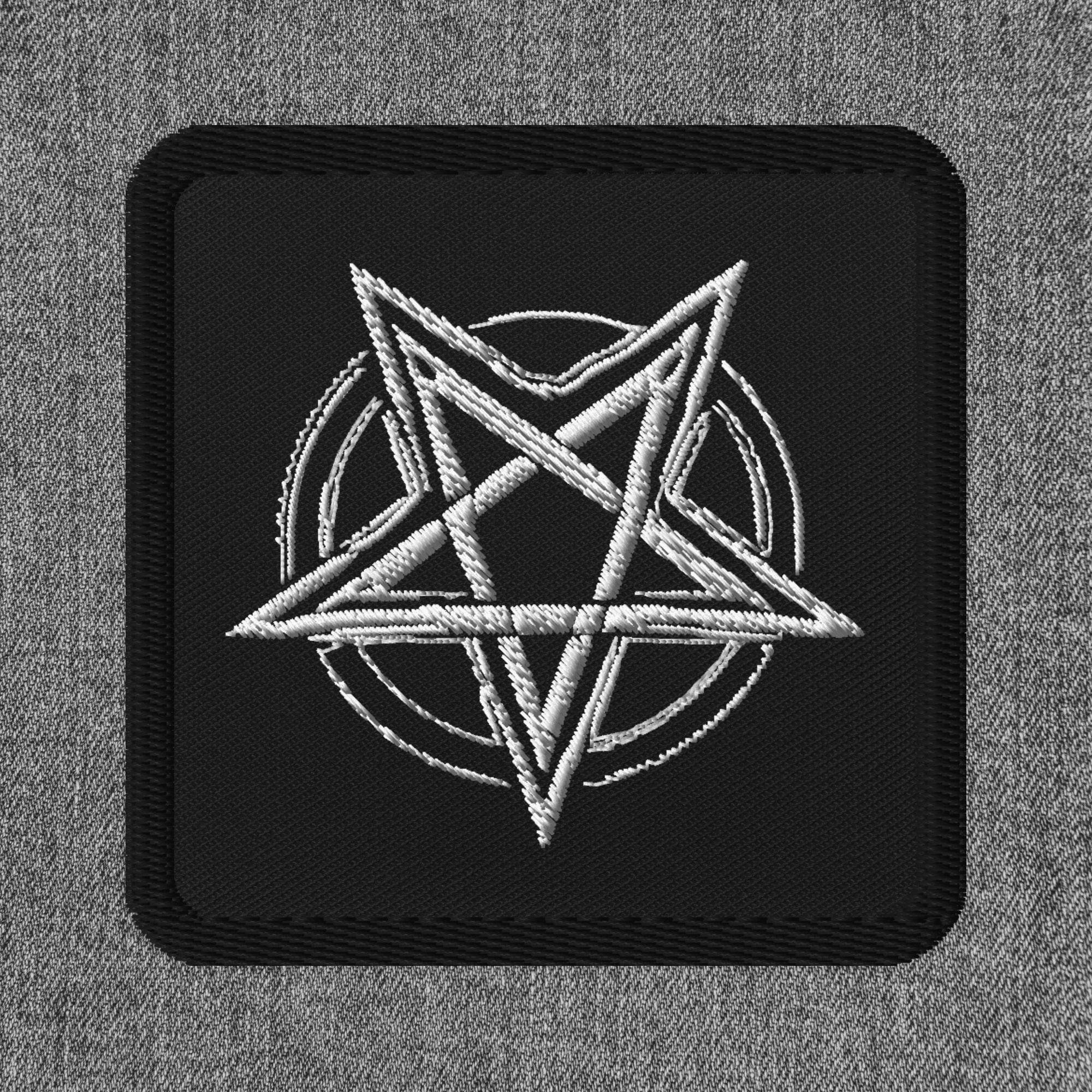 Pentagram Black Metal Style Embroidered Patches - Pale Blood Store