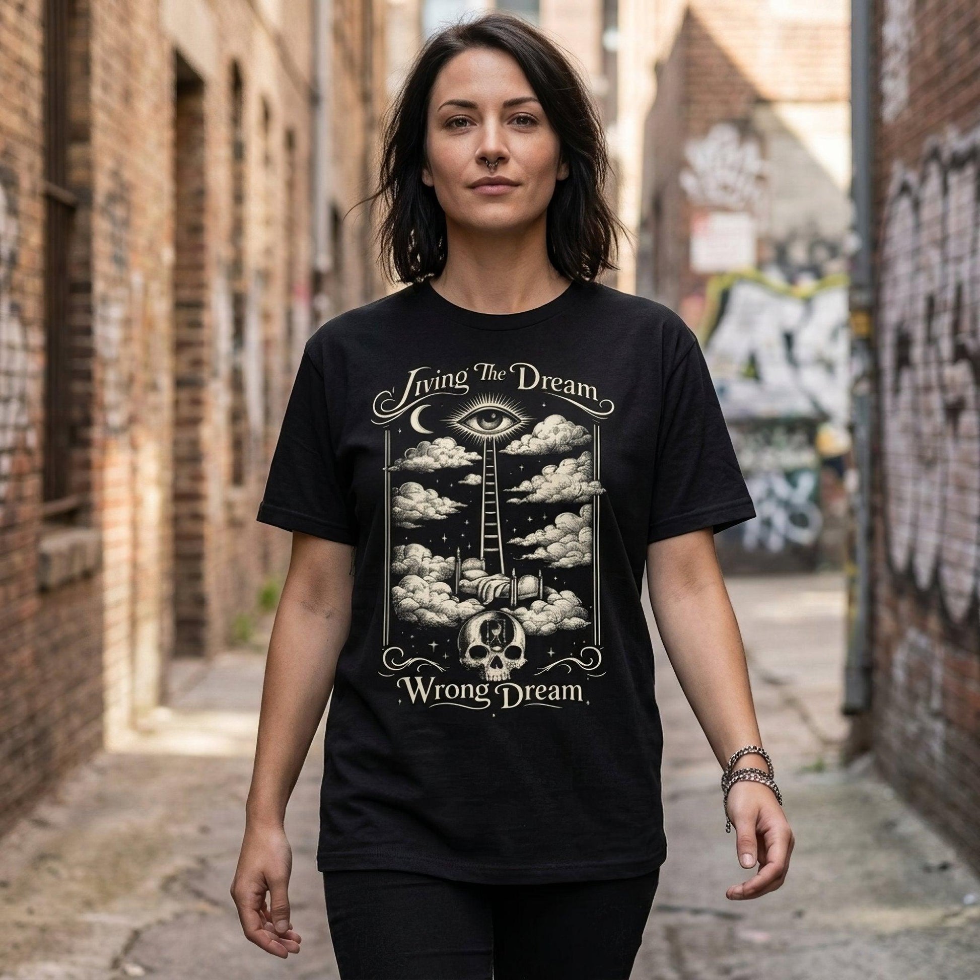 Living the Dream Unisex T-Shirt - ["apparel","dark humor","t shirt","tee","unisex"] | Pale Blood Store