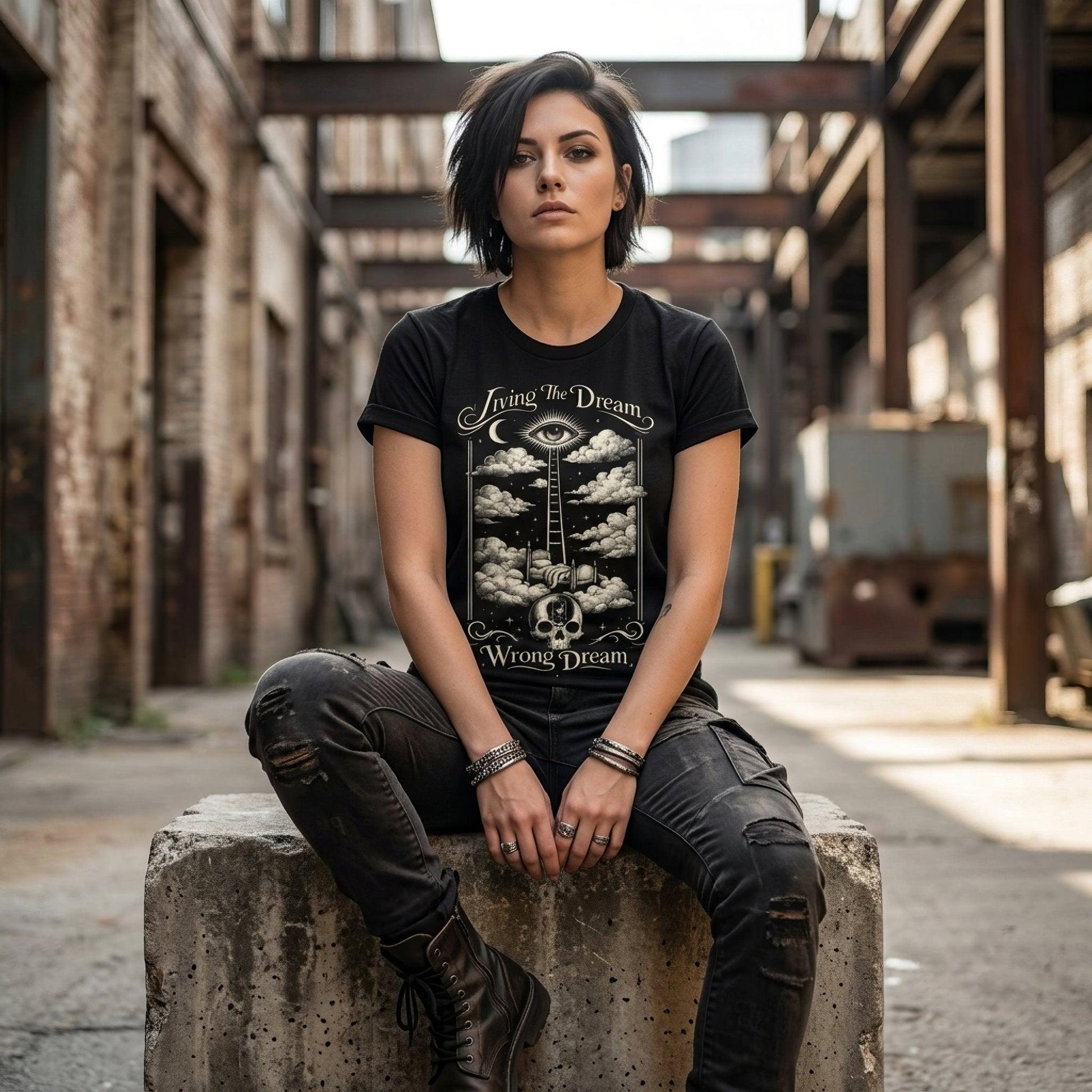 Living the Dream Unisex T-Shirt - ["apparel","dark humor","t shirt","tee","unisex"] | Pale Blood Store