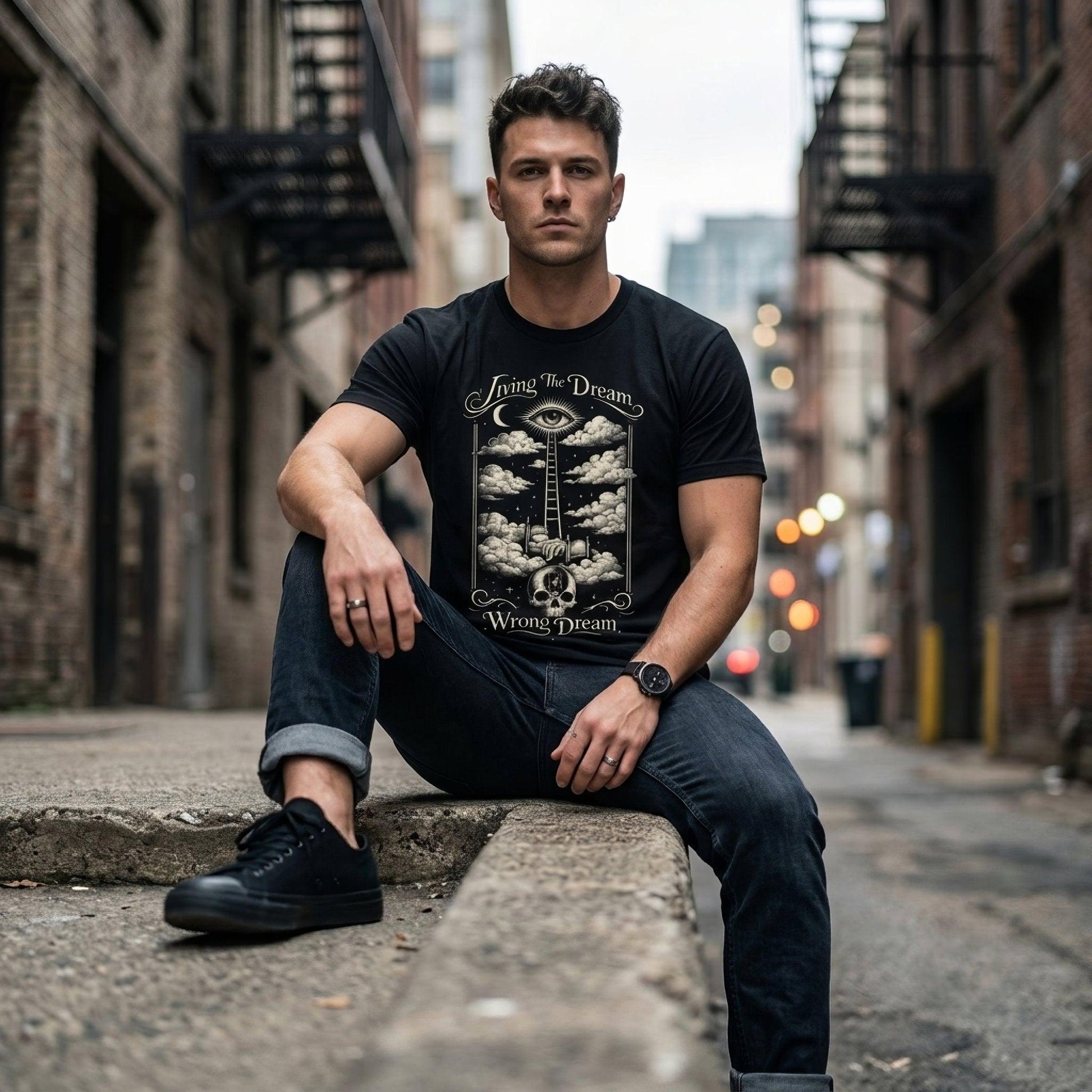 Living the Dream Unisex T-Shirt - ["apparel","dark humor","t shirt","tee","unisex"] | Pale Blood Store