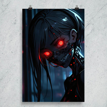 Mechanical Maiden Cyber Goth Aesthetic Poster - Pale Blood Store