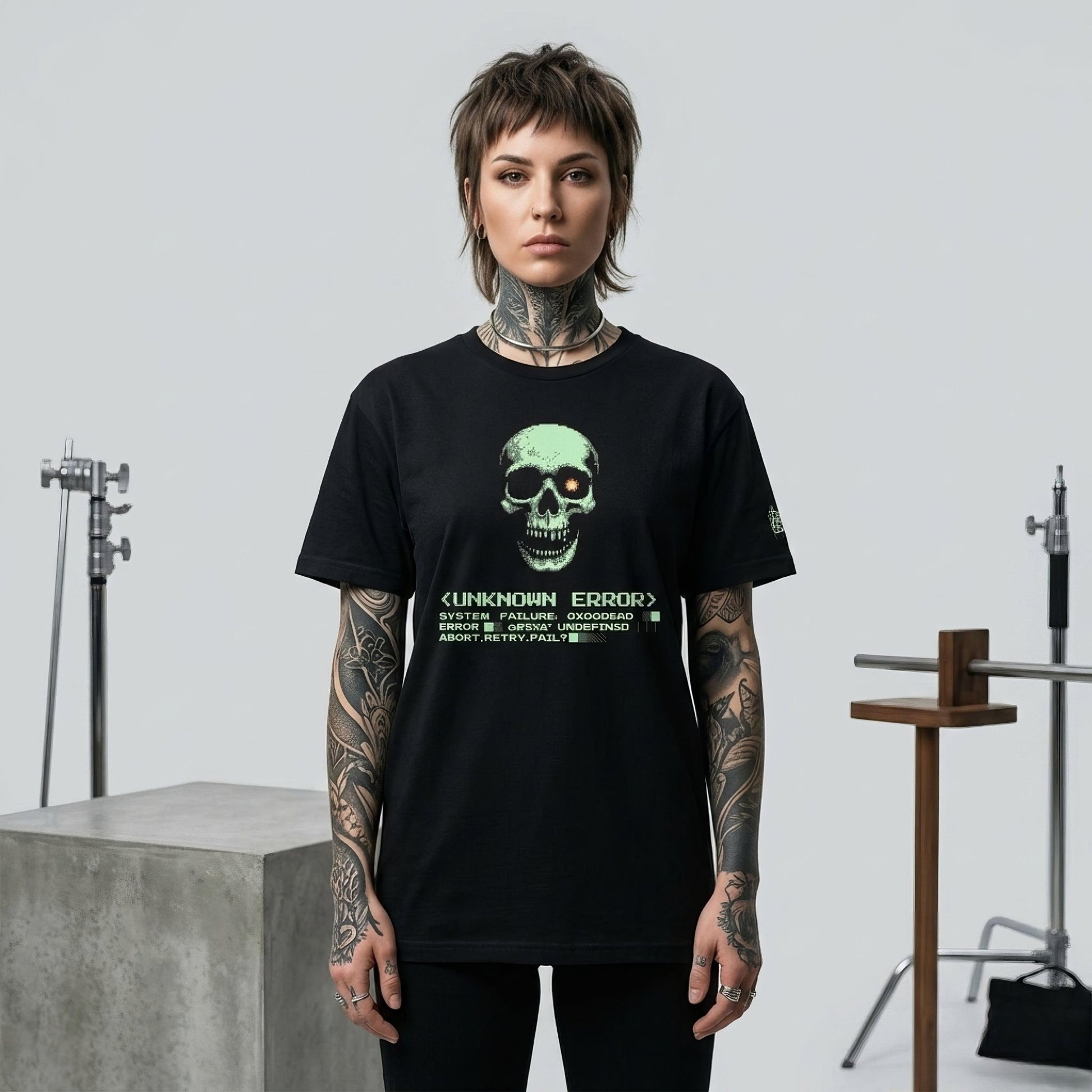 NATAS.EXE Glitch Virus Unisex T-Shirt - Pale Blood Store