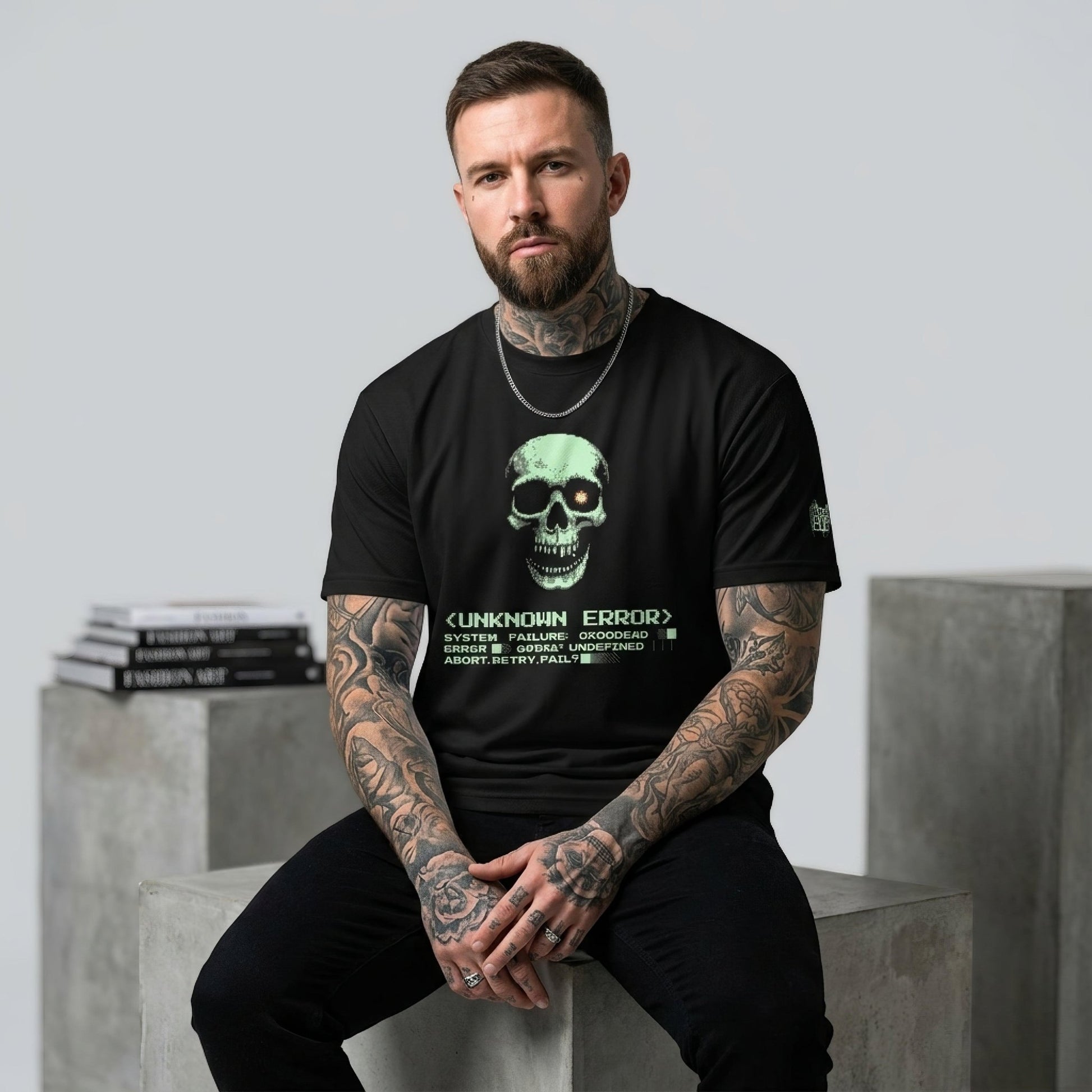 NATAS.EXE Glitch Virus Unisex T-Shirt - Pale Blood Store