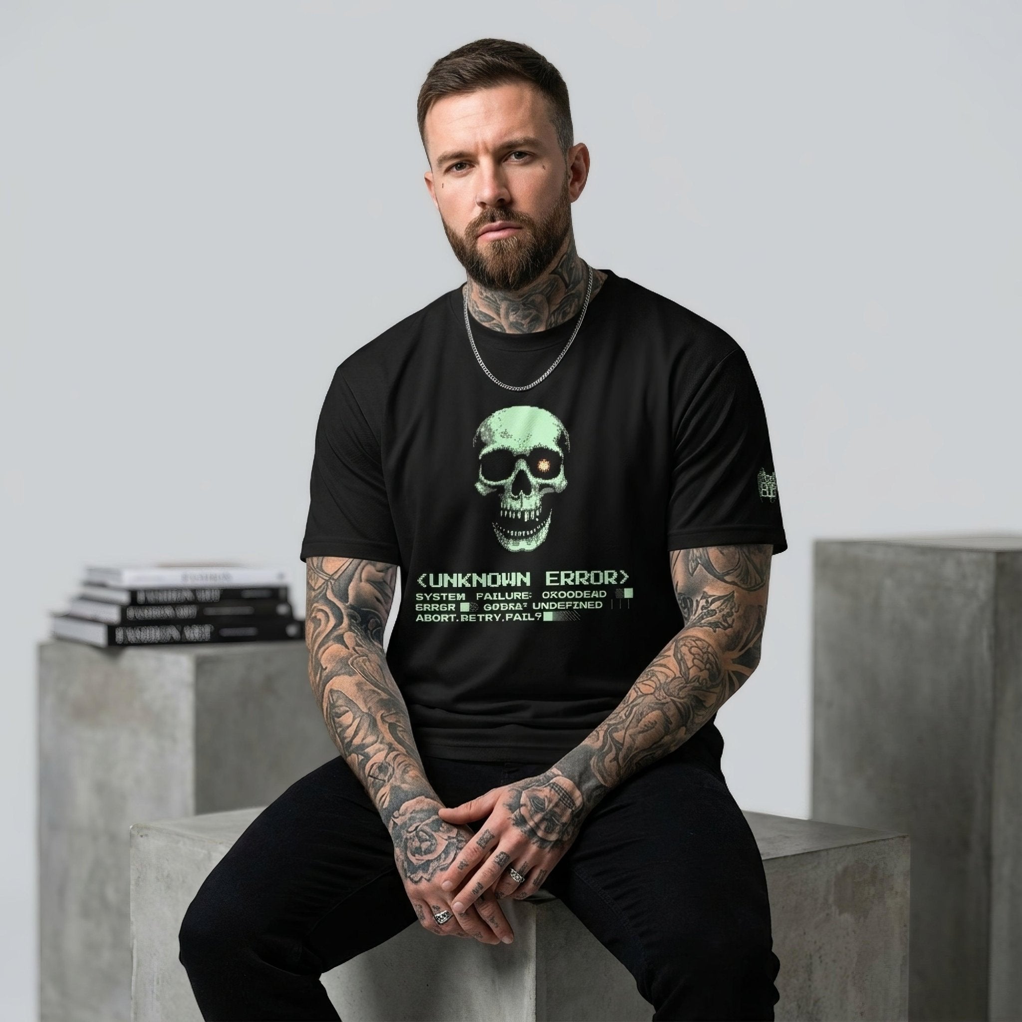 NATAS.EXE Glitch Virus Unisex T-Shirt - Pale Blood Store