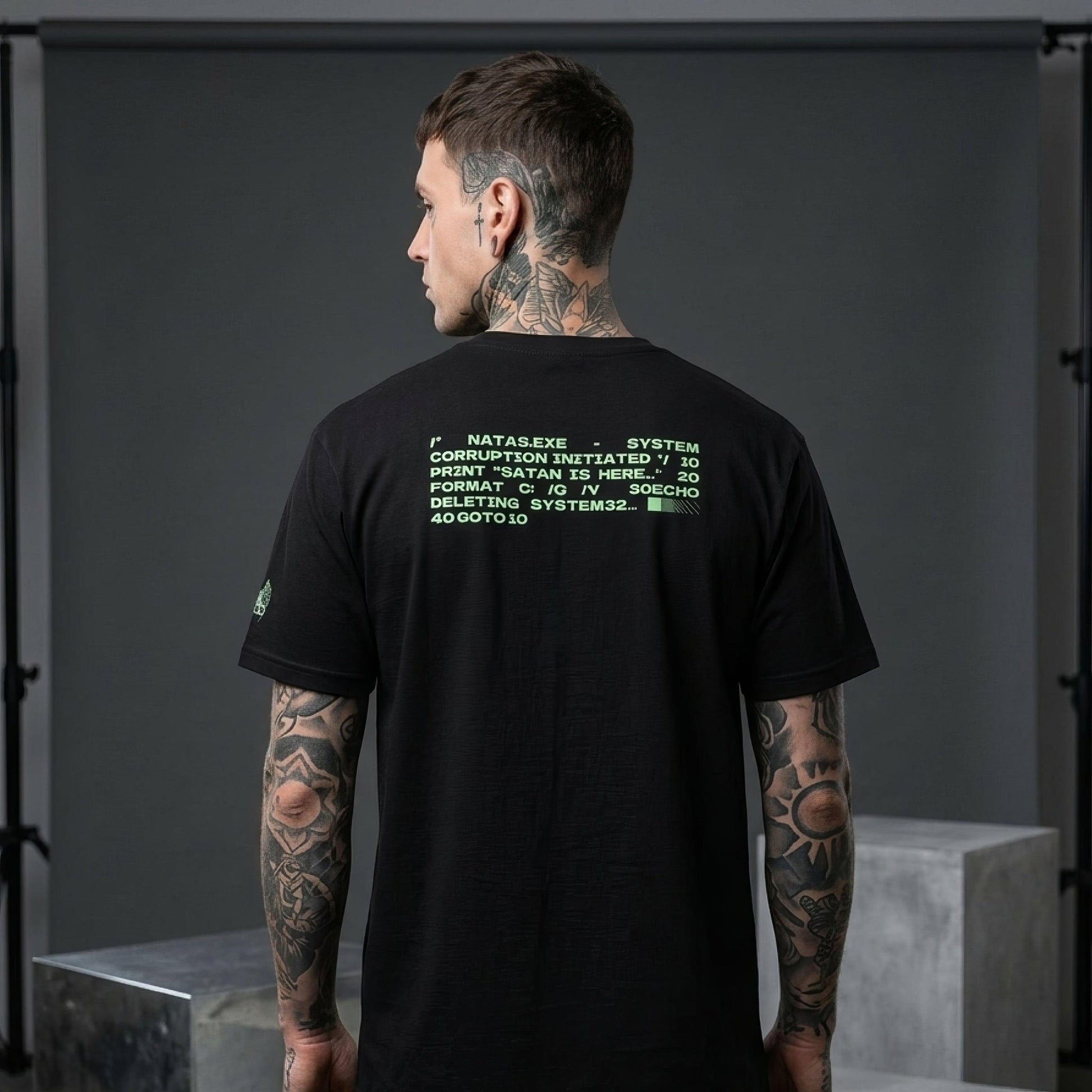 NATAS.EXE Glitch Virus Unisex T-Shirt - Pale Blood Store