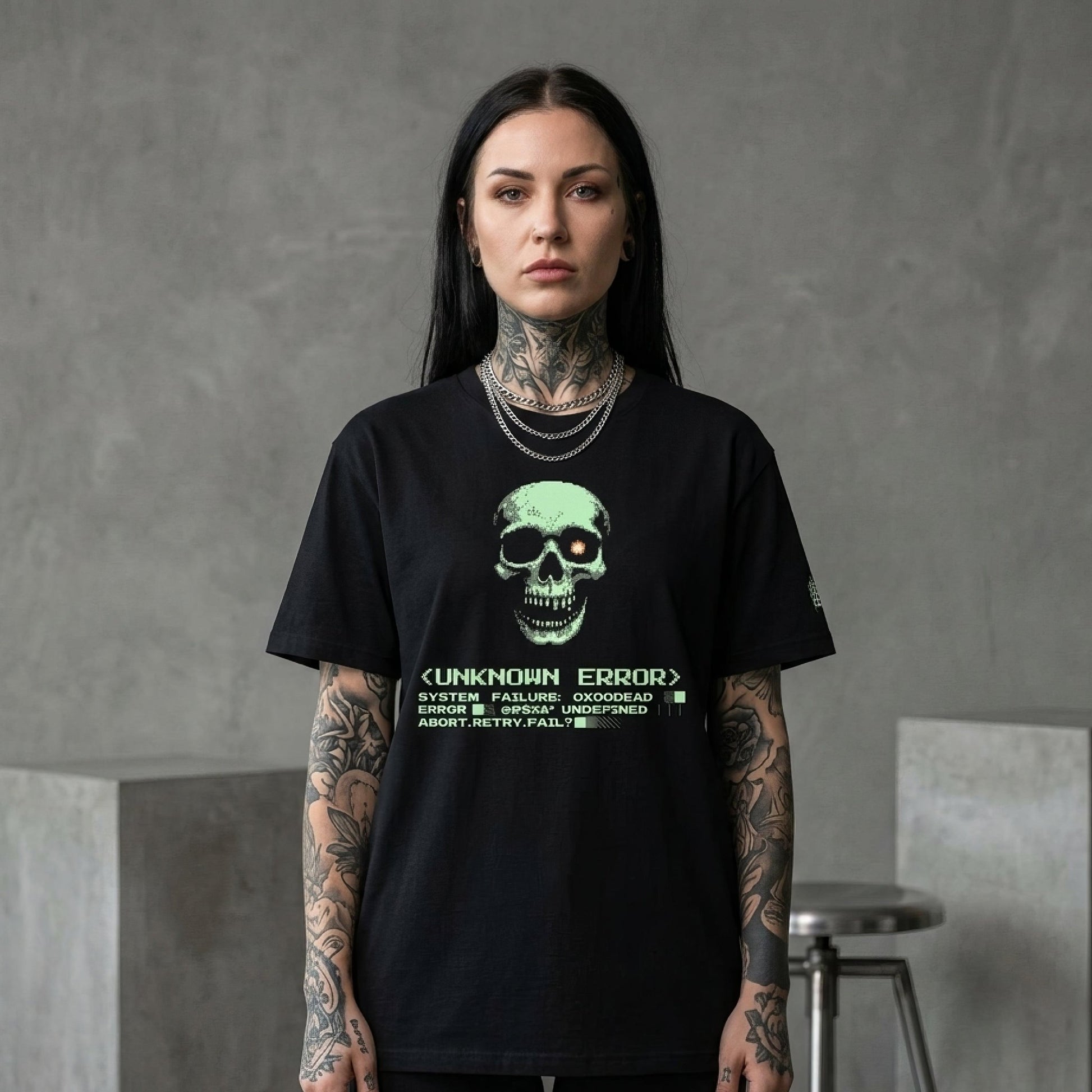 NATAS.EXE Glitch Virus Unisex T-Shirt - Pale Blood Store
