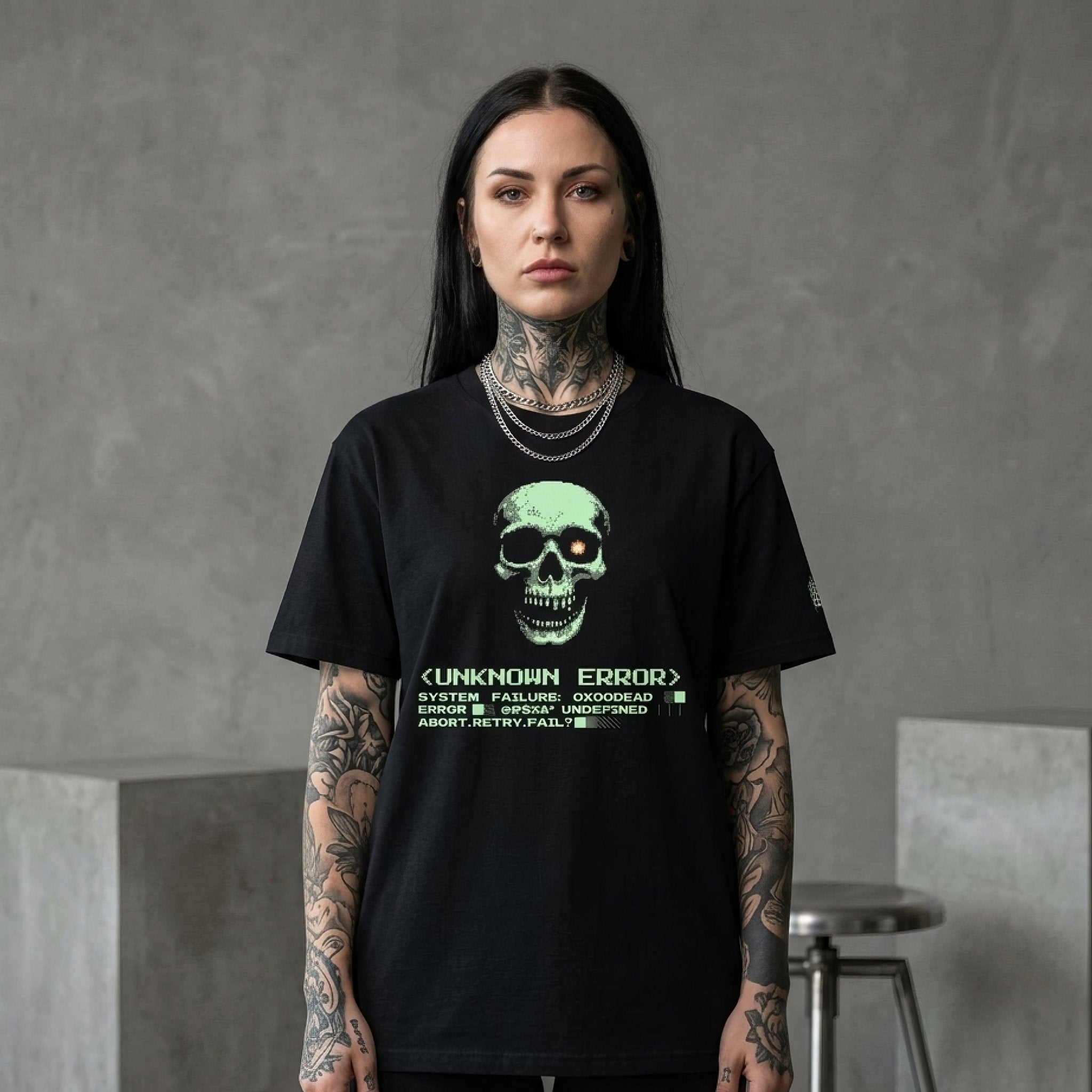 NATAS.EXE Glitch Virus Unisex T-Shirt - Pale Blood Store