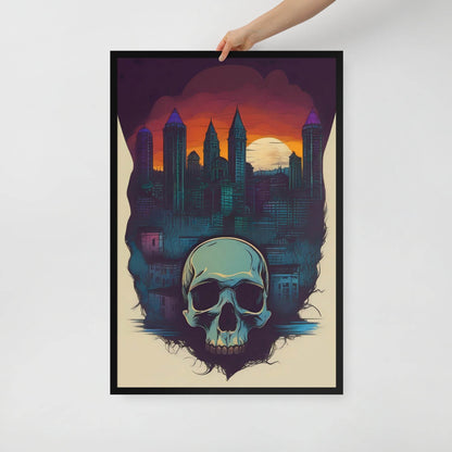Neon Nightmares 90s Goth Style Framed Poster - Pale Blood Store