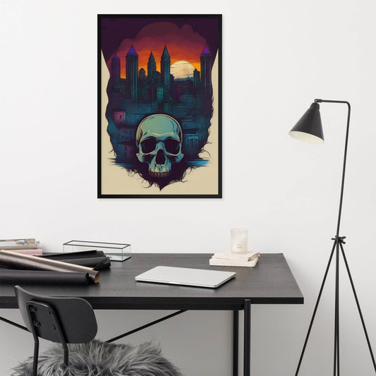 Neon Nightmares 90s Goth Style Framed Poster - Pale Blood Store