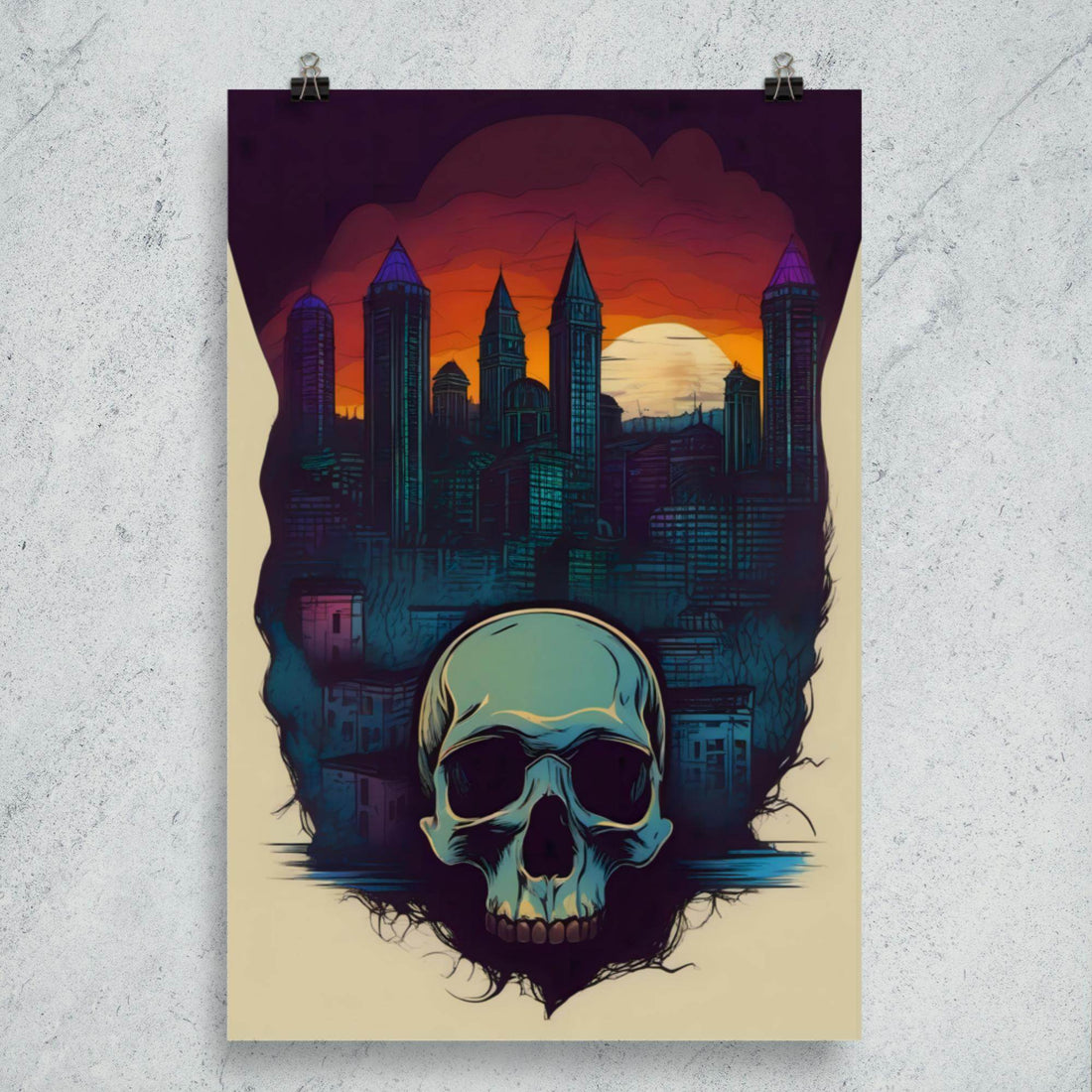 Neon Nightmares 90s Goth Style Poster - Pale Blood Store