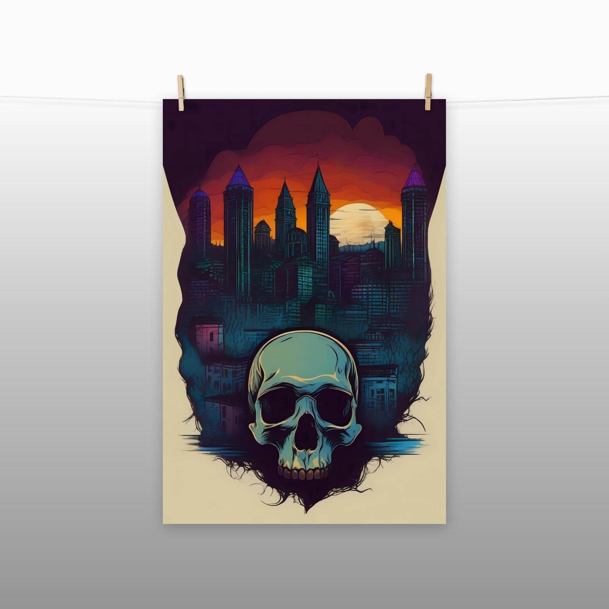 Neon Nightmares 90s Goth Style Poster - Pale Blood Store