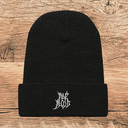 Pale Blood Black Metal Style Waffle Beanie - Pale Blood Store