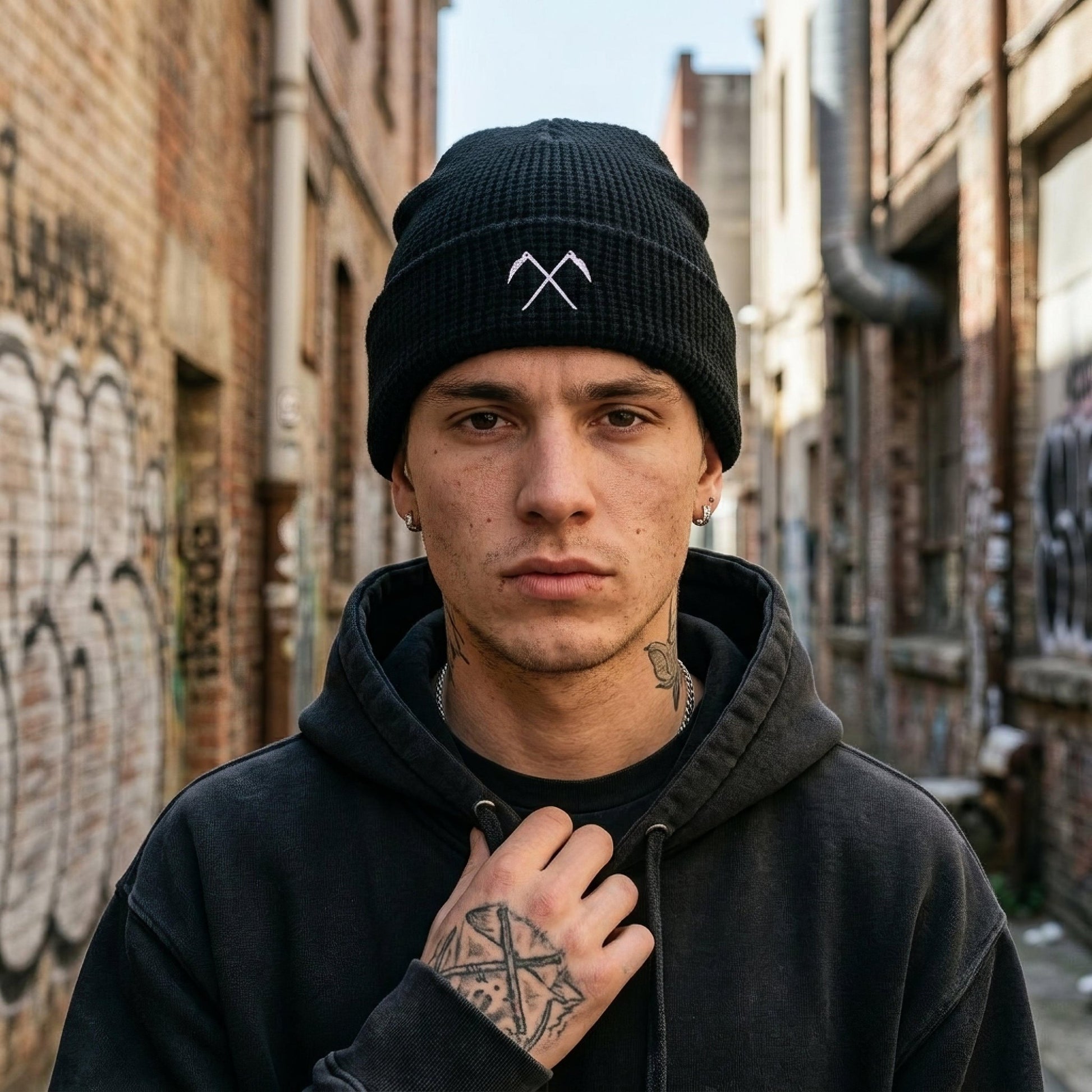 Pale Blood Corp Waffle Beanie - Pale Blood Store