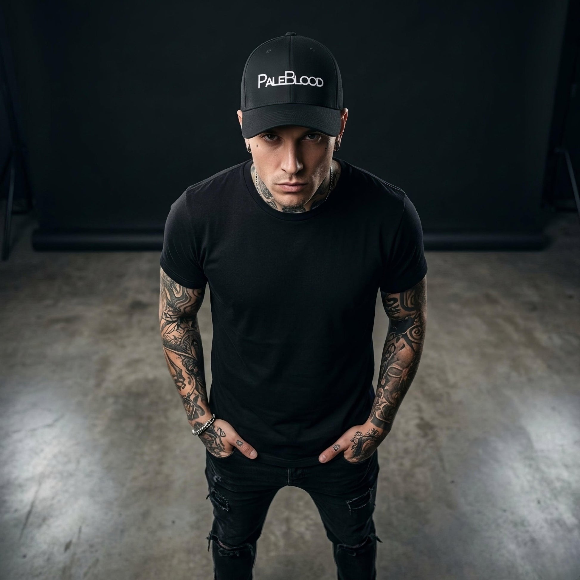 Pale Blood Minimal Goth Logo Cap - ["cap","hat","headwear","logo","men","pale blood","paleblood","unisex","women"] | Pale Blood Store