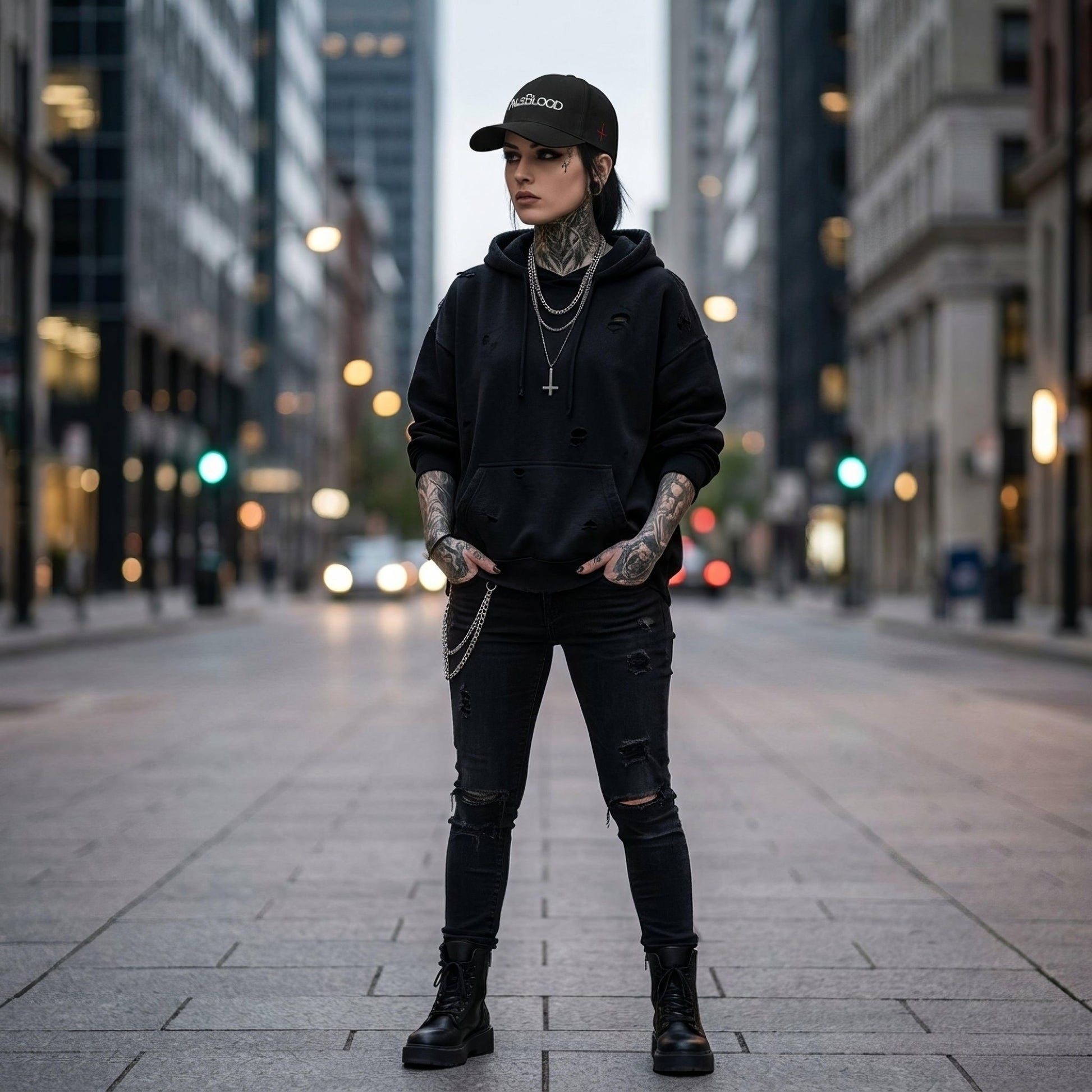 Pale Blood Minimal Goth Logo Cap - ["cap","hat","headwear","logo","men","pale blood","paleblood","unisex","women"] | Pale Blood Store