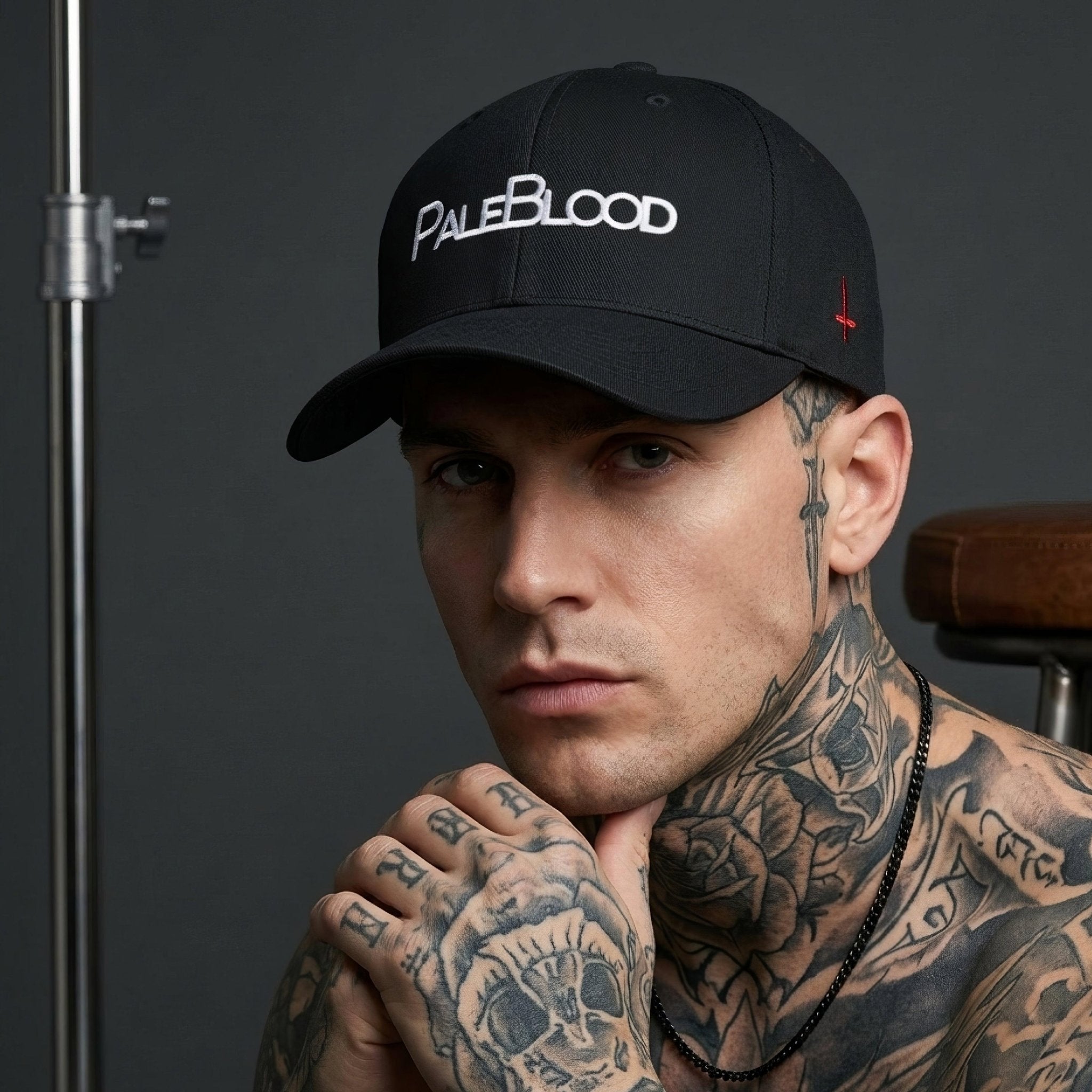Pale Blood Minimal Goth Logo Cap - ["cap","hat","headwear","logo","men","pale blood","paleblood","unisex","women"] | Pale Blood Store