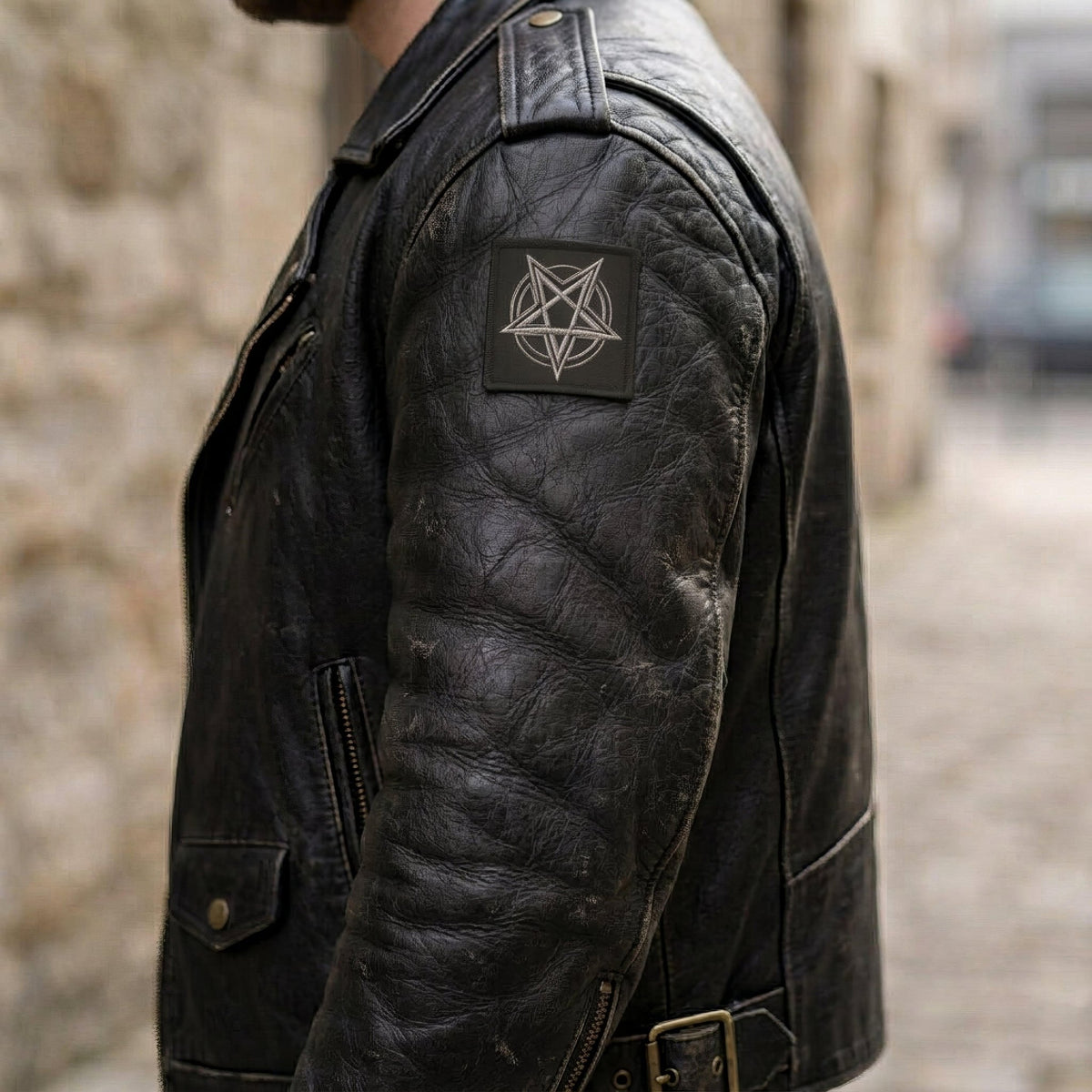 Pentagram Black Metal Style Embroidered Patches - Pale Blood Store