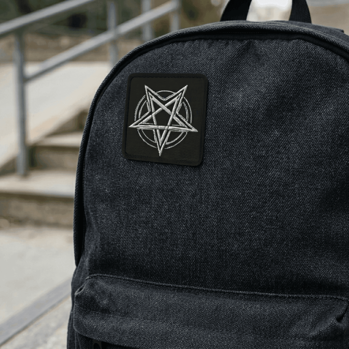 Pentagram Black Metal Style Embroidered Patches - Pale Blood Store