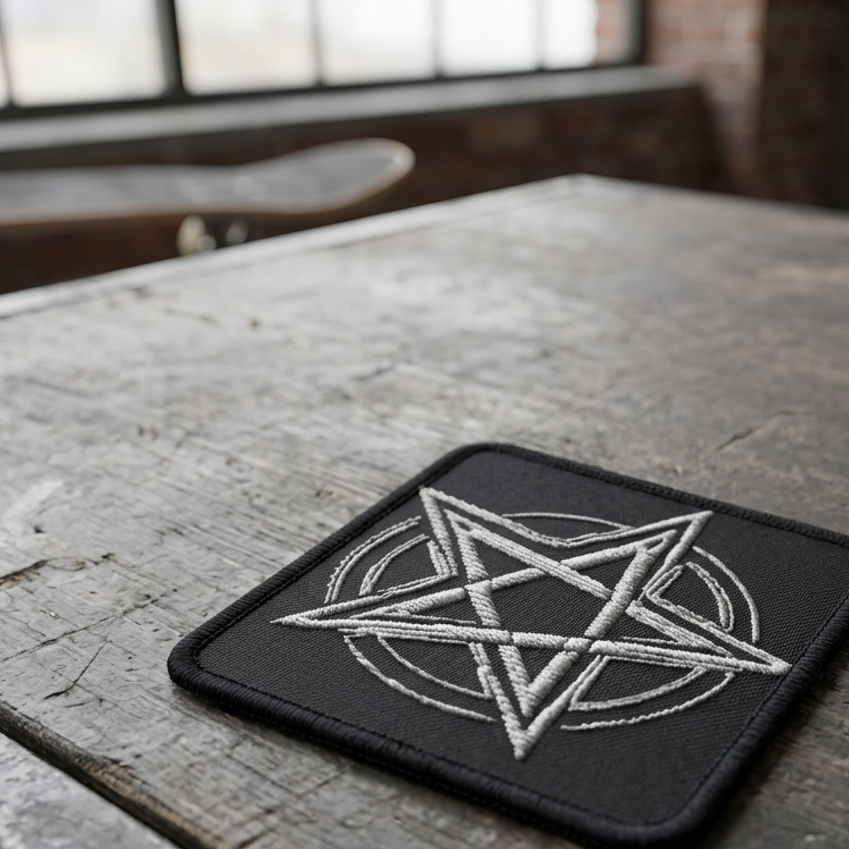 Pentagram Black Metal Style Embroidered Patches - Pale Blood Store