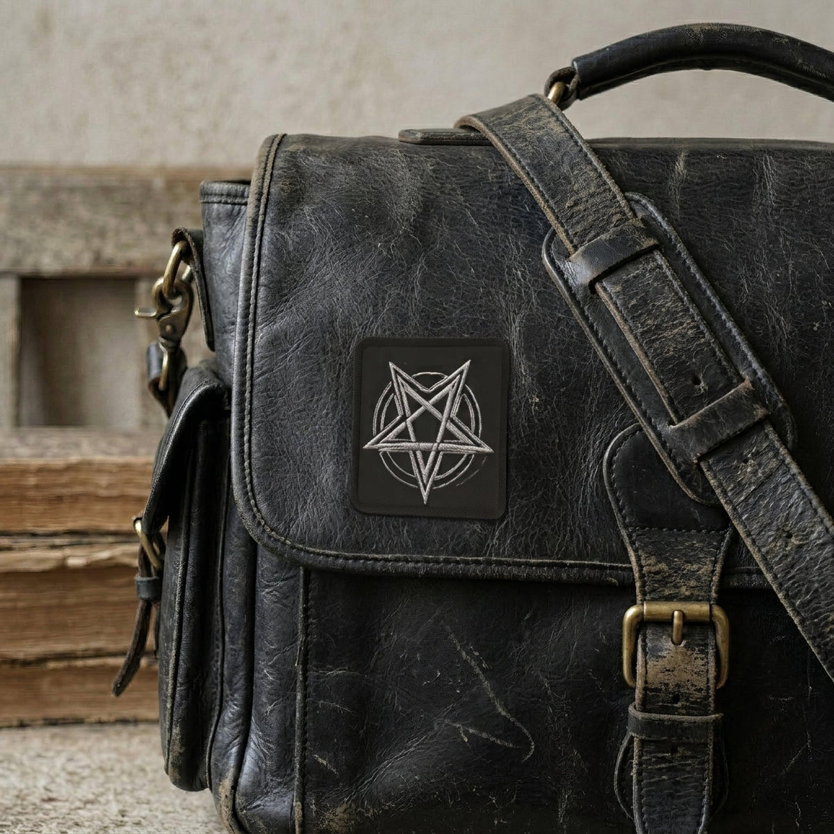 Pentagram Black Metal Style Embroidered Patches - Pale Blood Store