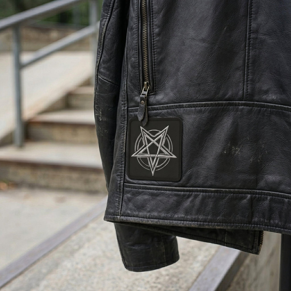 Pentagram Black Metal Style Embroidered Patches - Pale Blood Store