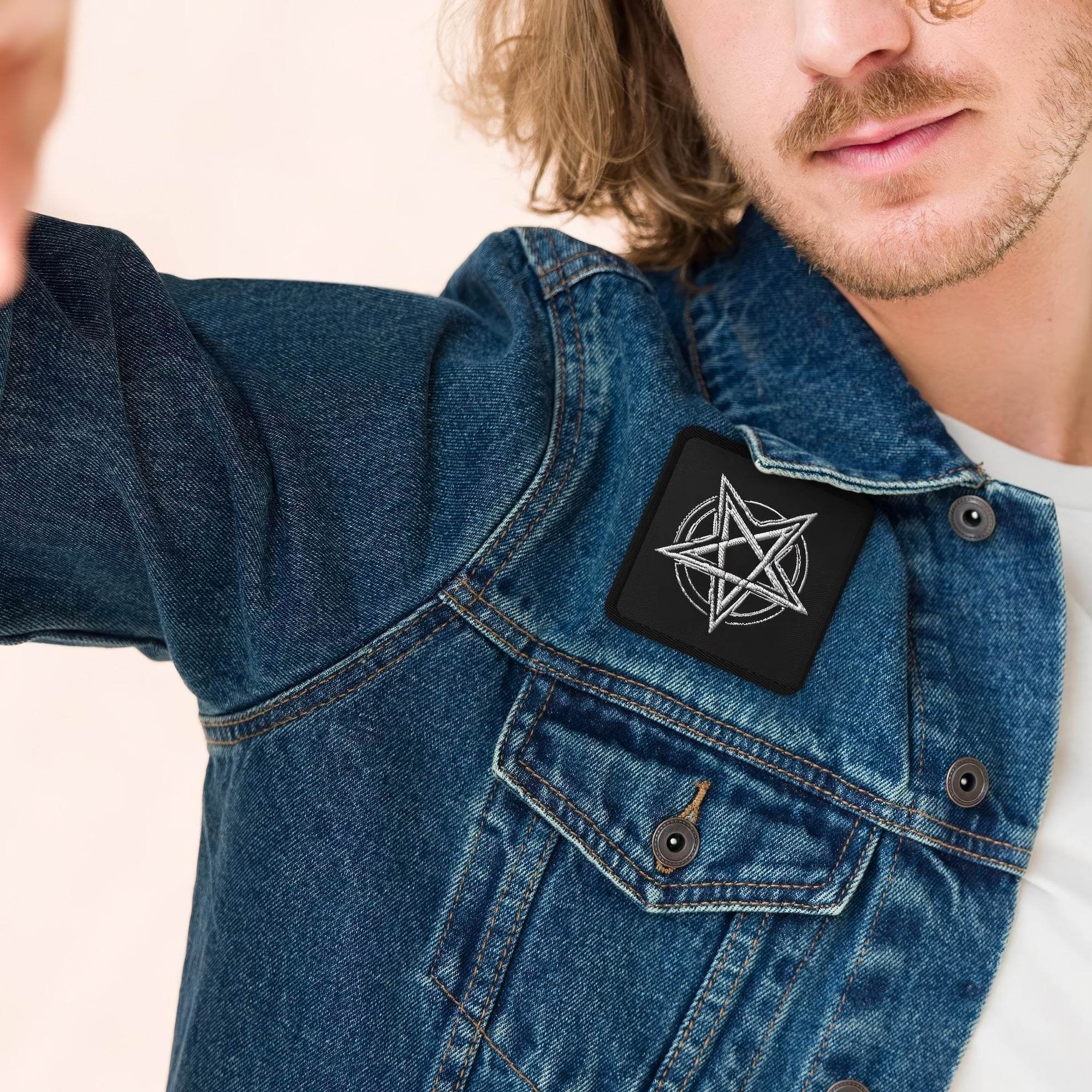 Pentagram Black Metal Style Embroidered Patches - Pale Blood Store