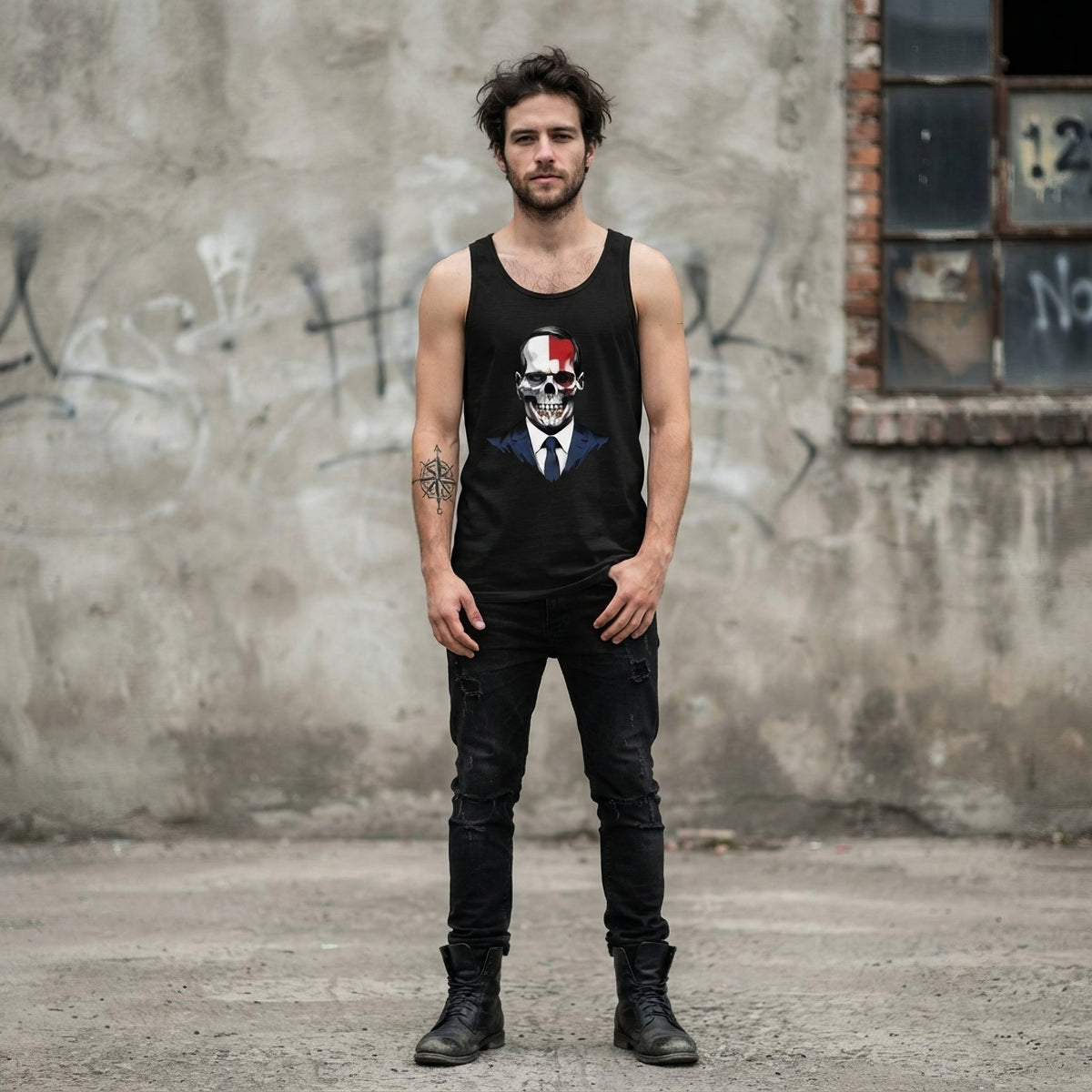 Politics Goth Punk Aesthetic Mens Premium Tank Top - Pale Blood Store