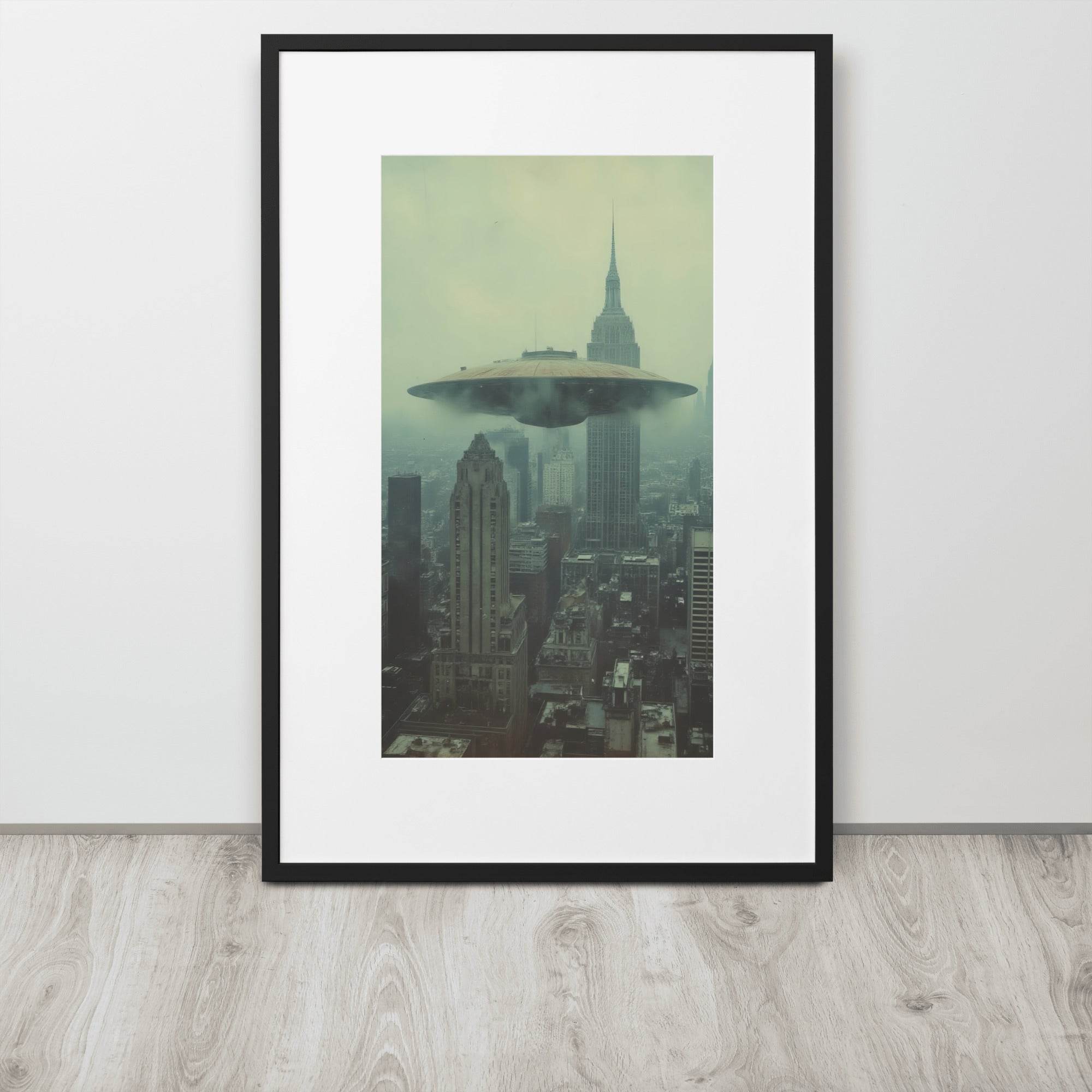Recon Over Brooklyn Matte Paper Framed Poster With Mat - Pale Blood Store
