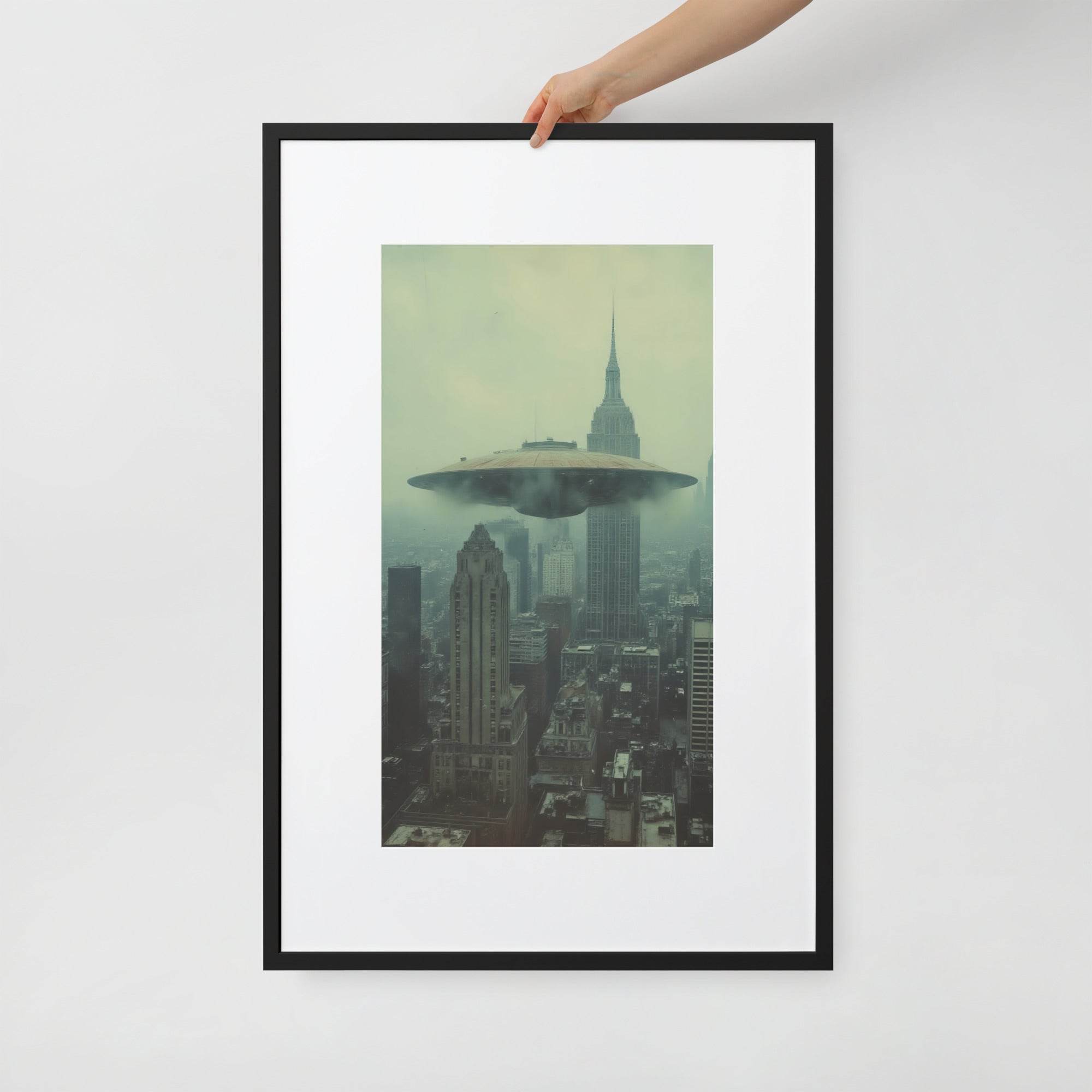 Recon Over Brooklyn Matte Paper Framed Poster With Mat - Pale Blood Store