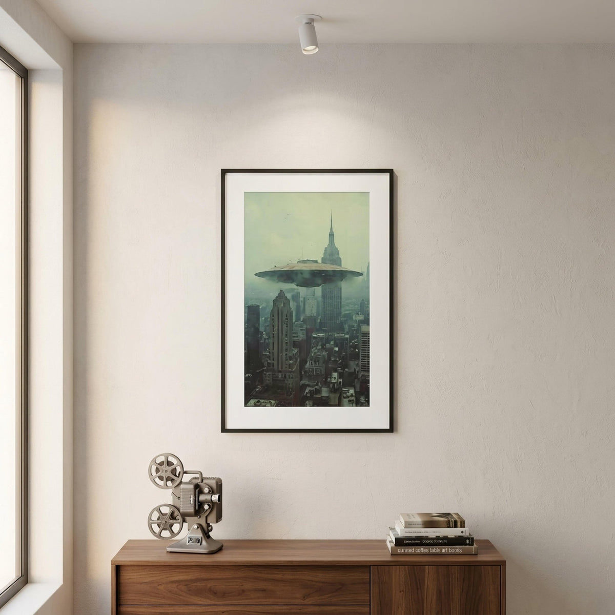 Recon Over Brooklyn Matte Paper Framed Poster With Mat - Pale Blood Store