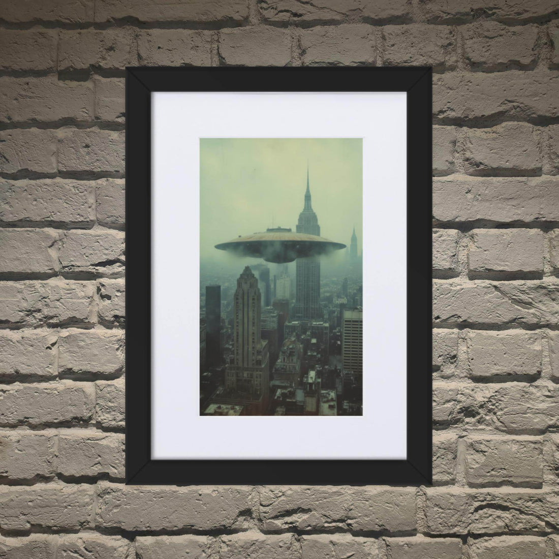 Recon Over Brooklyn Matte Paper Framed Poster With Mat - Pale Blood Store
